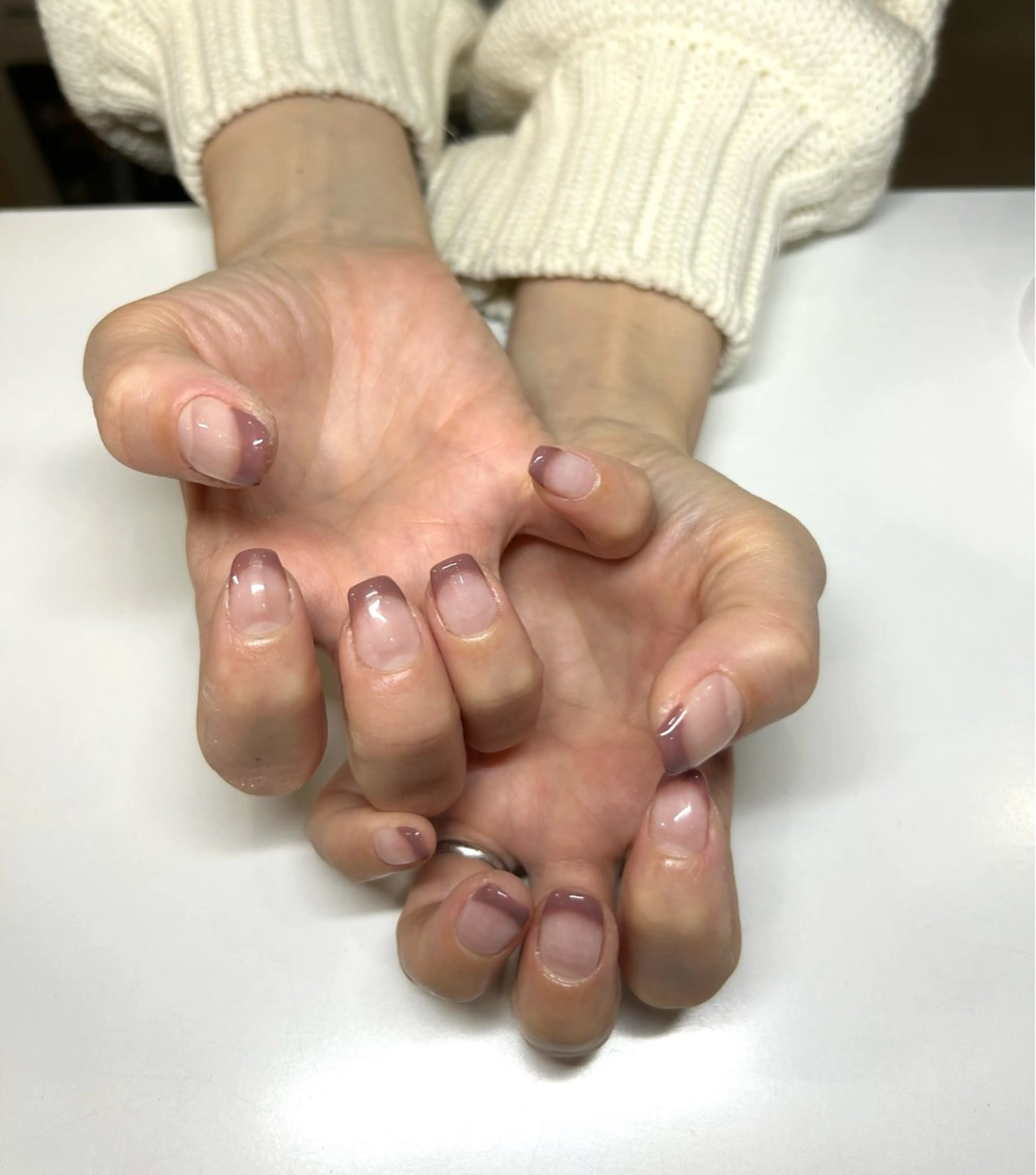 ネイル フレンチネイル ピンク maninail ayaのネイルデザイン