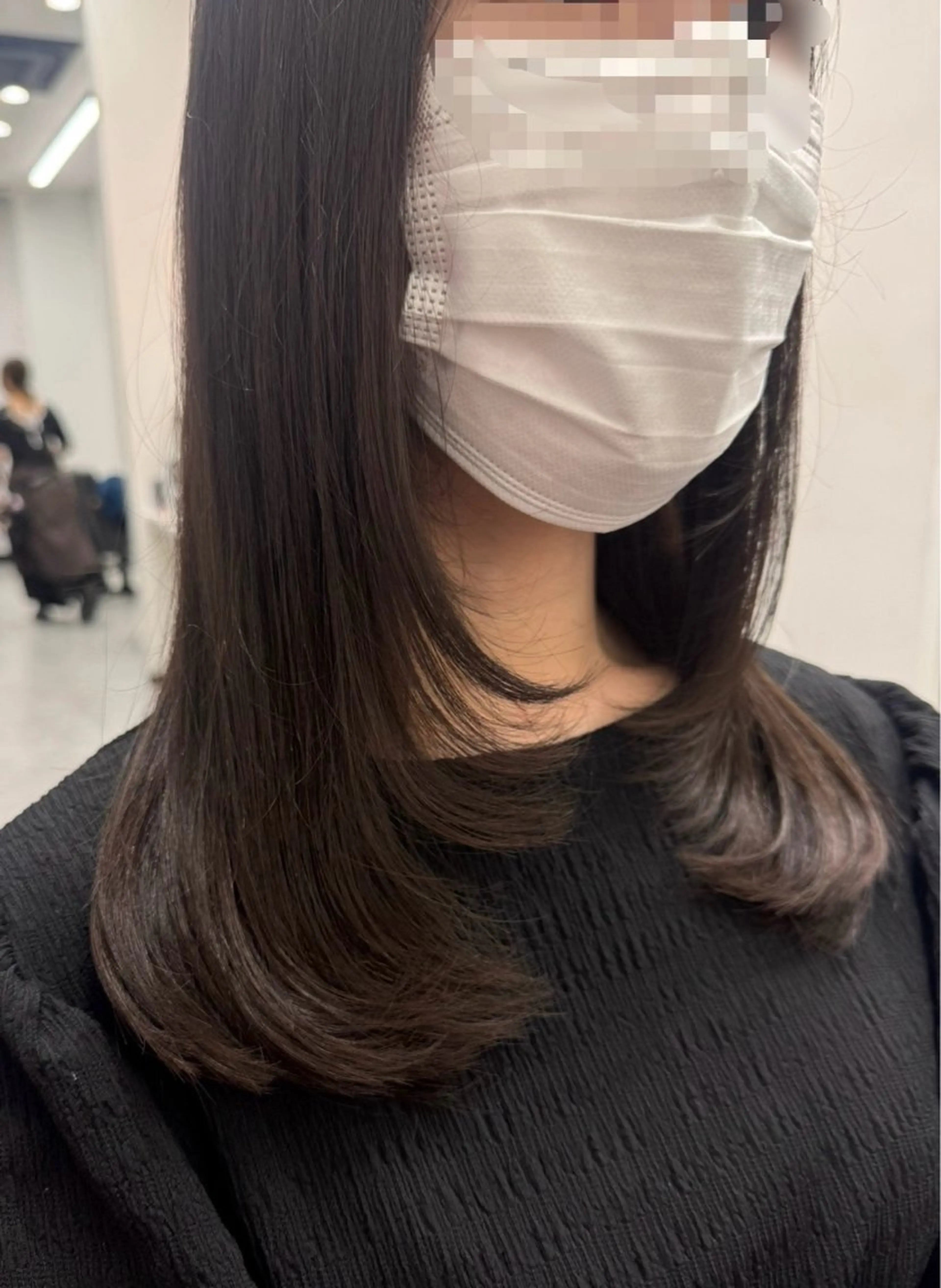 ロング カラー カット ヘアカラー 𝘀𝗮𝗲/柏の葉 / パーマモデルのヘアスタイル