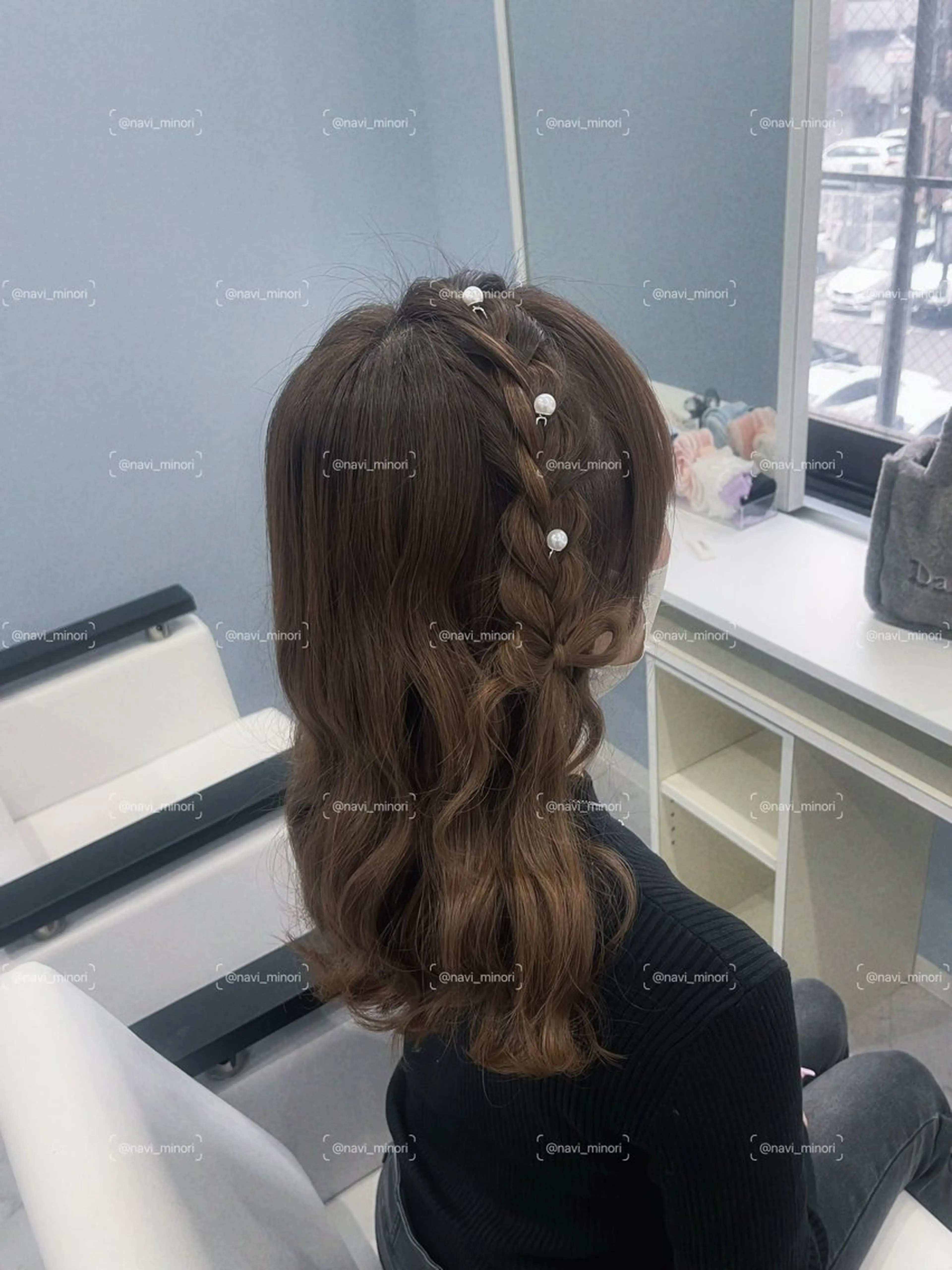 セミロング ヘアアレンジ ヘアセット navi minoriのヘアスタイル