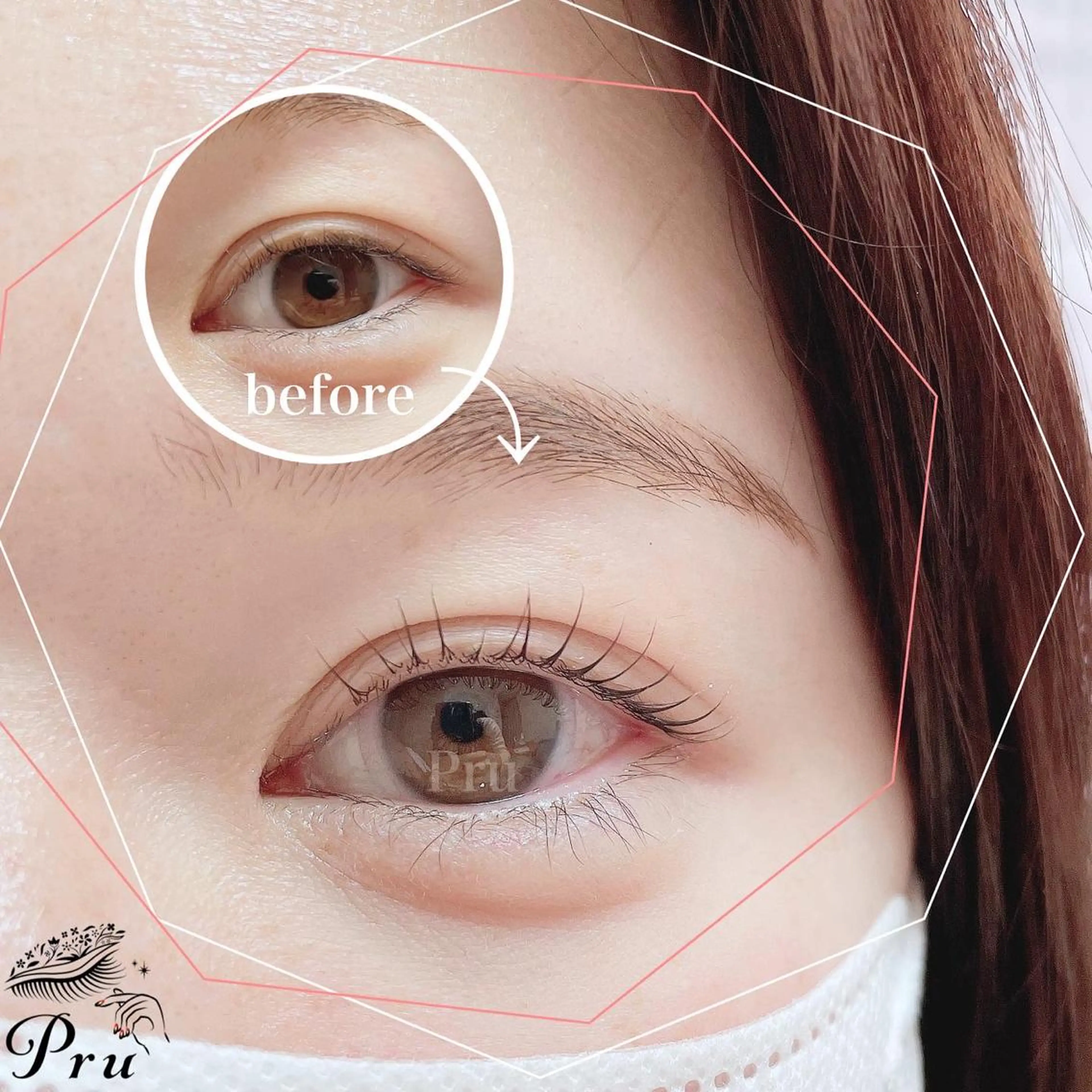 マツエク・マツパ 一重×まつ毛パーマ マツパ プル eyelashのマツエク・マツパデザイン