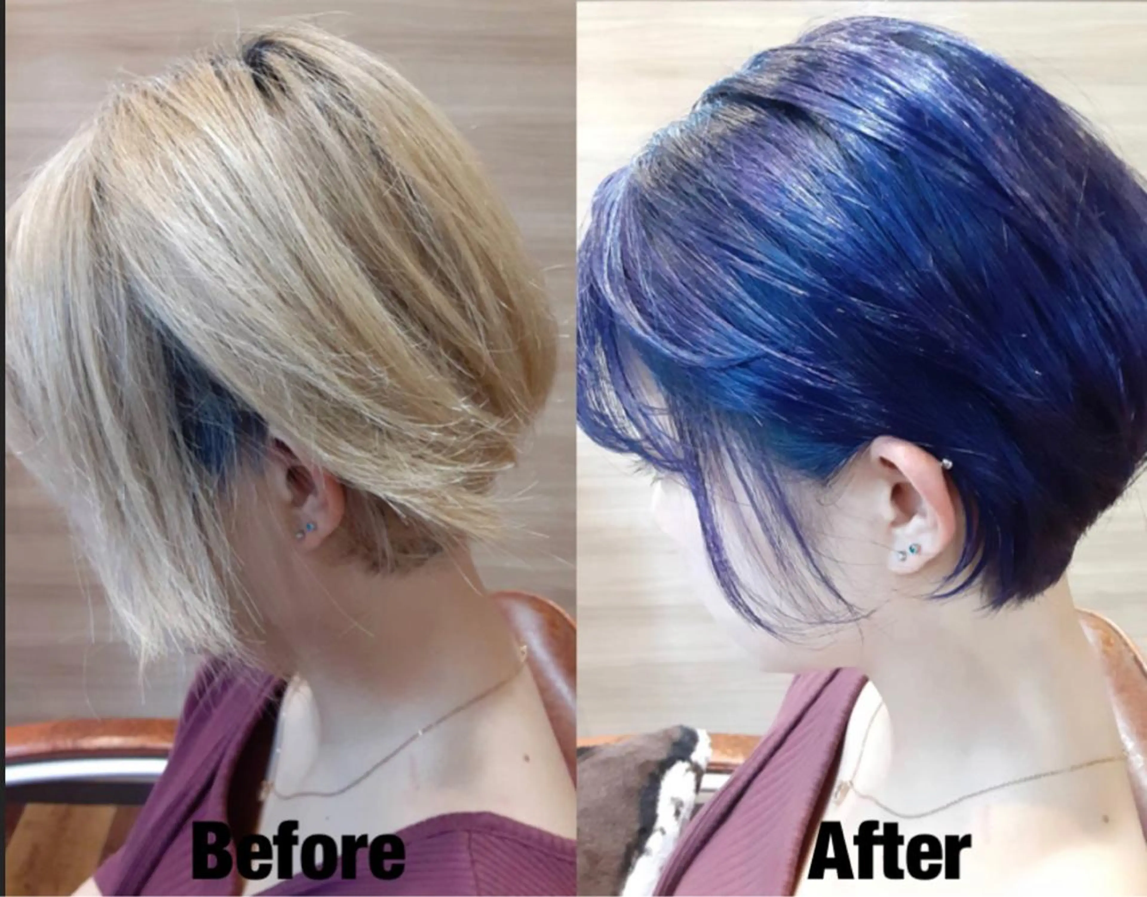 カラー ブルーカラー ブルーラベンダー ラベンダーカラー 稲田 全将のヘアスタイル