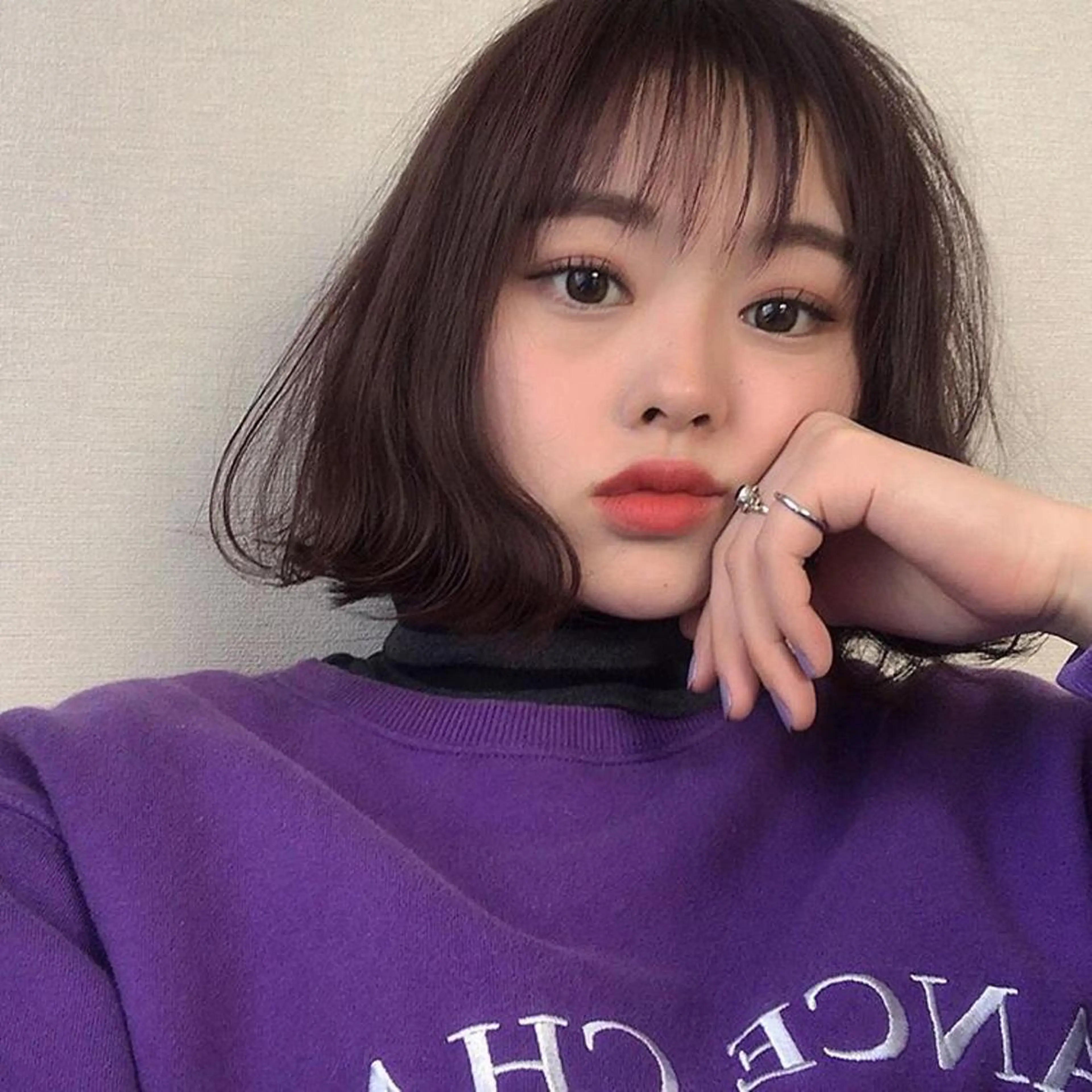 ミディアム パープルカラー naomi (夜間営業受付中★)のヘアスタイル