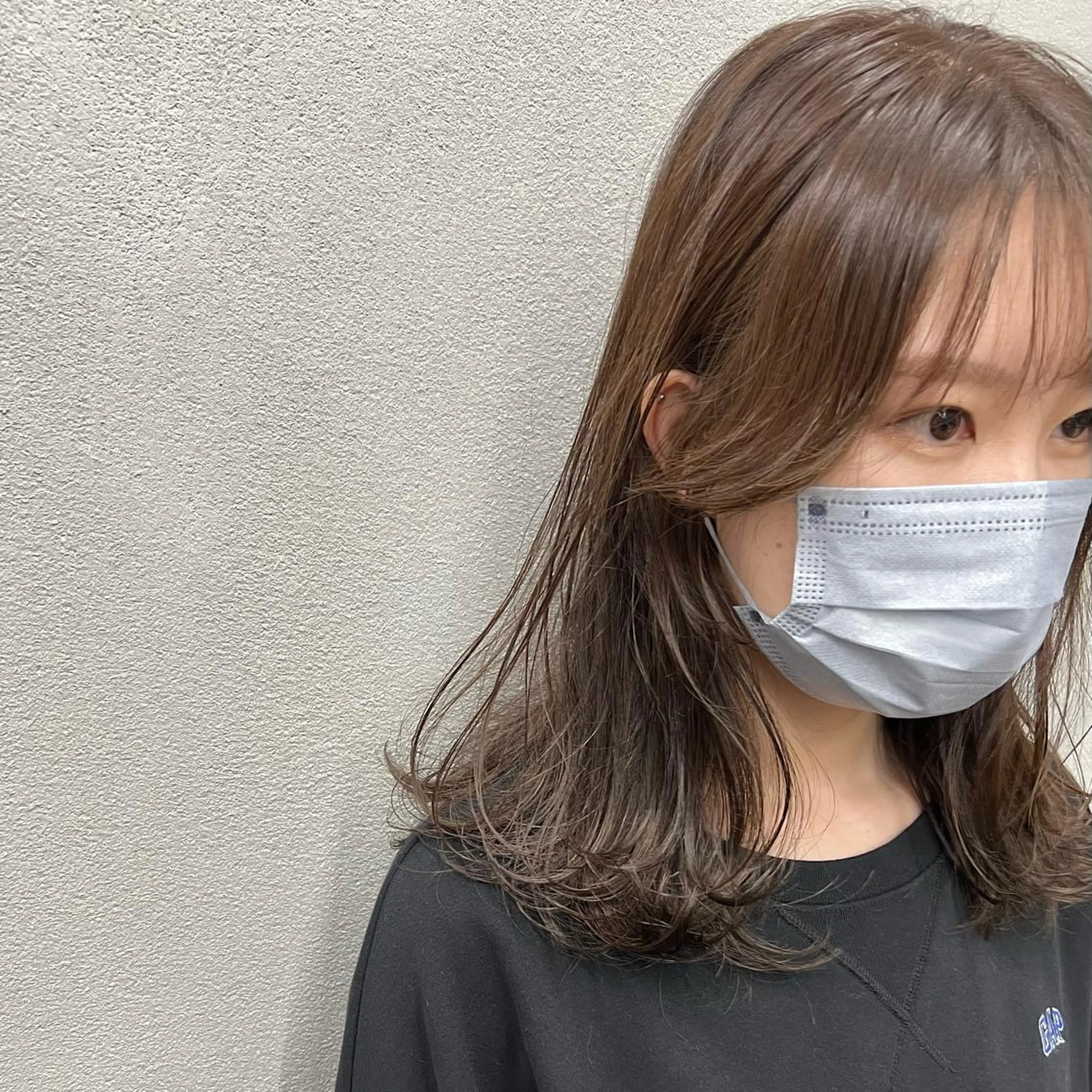ミディアム カラー ラベンダーカラー カット ヘアカラー トリートメント お顔まわりカット🌱 emo.村松泉綺のヘアスタイル