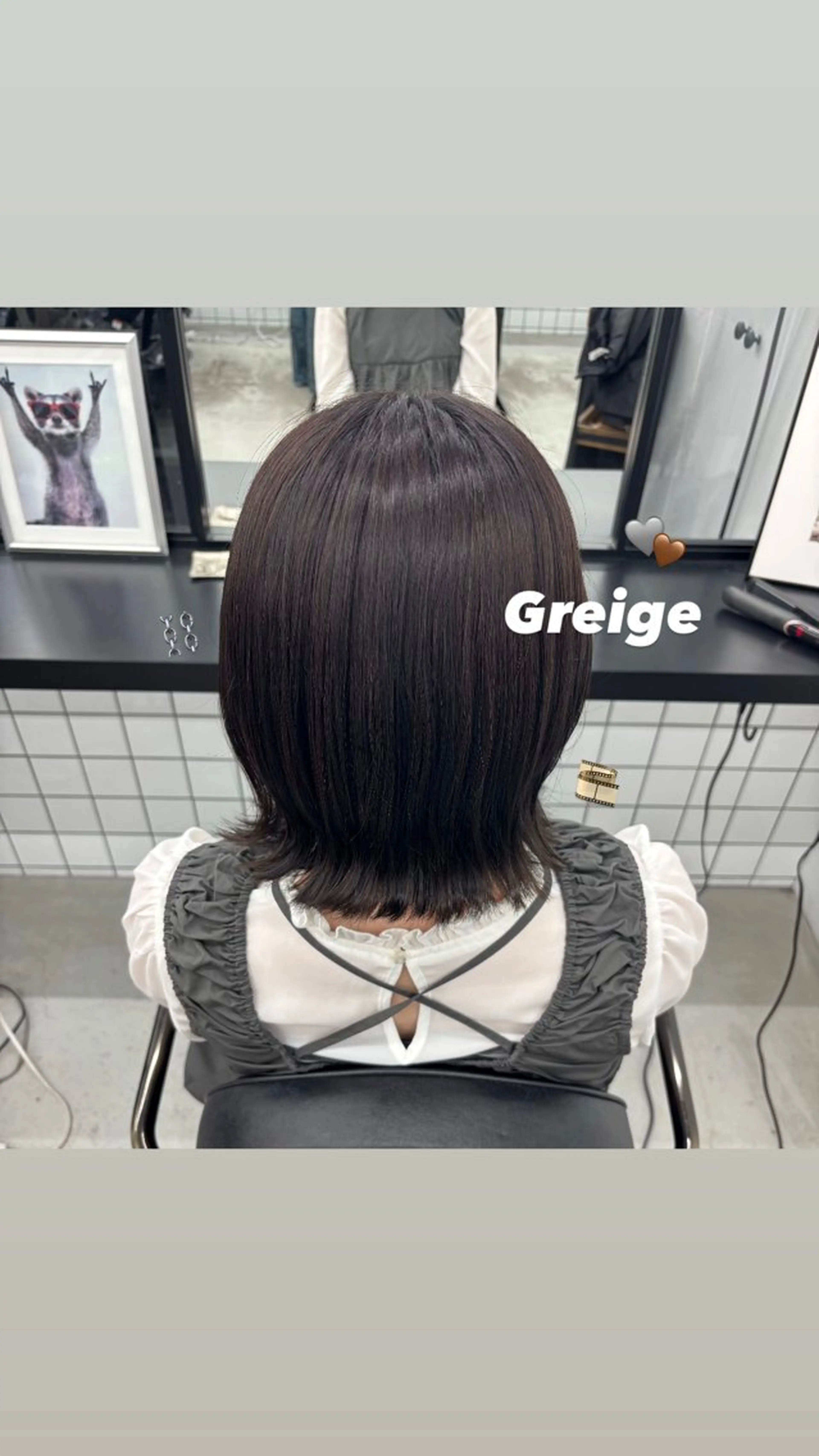 ミディアム カラー 透明感カラー ダークグレー ダークグレージュ グレージュ ヘアカラー トリートメント ヘッドスパ 🌼あいり🌼 JILLSTUDIOのヘアスタイル