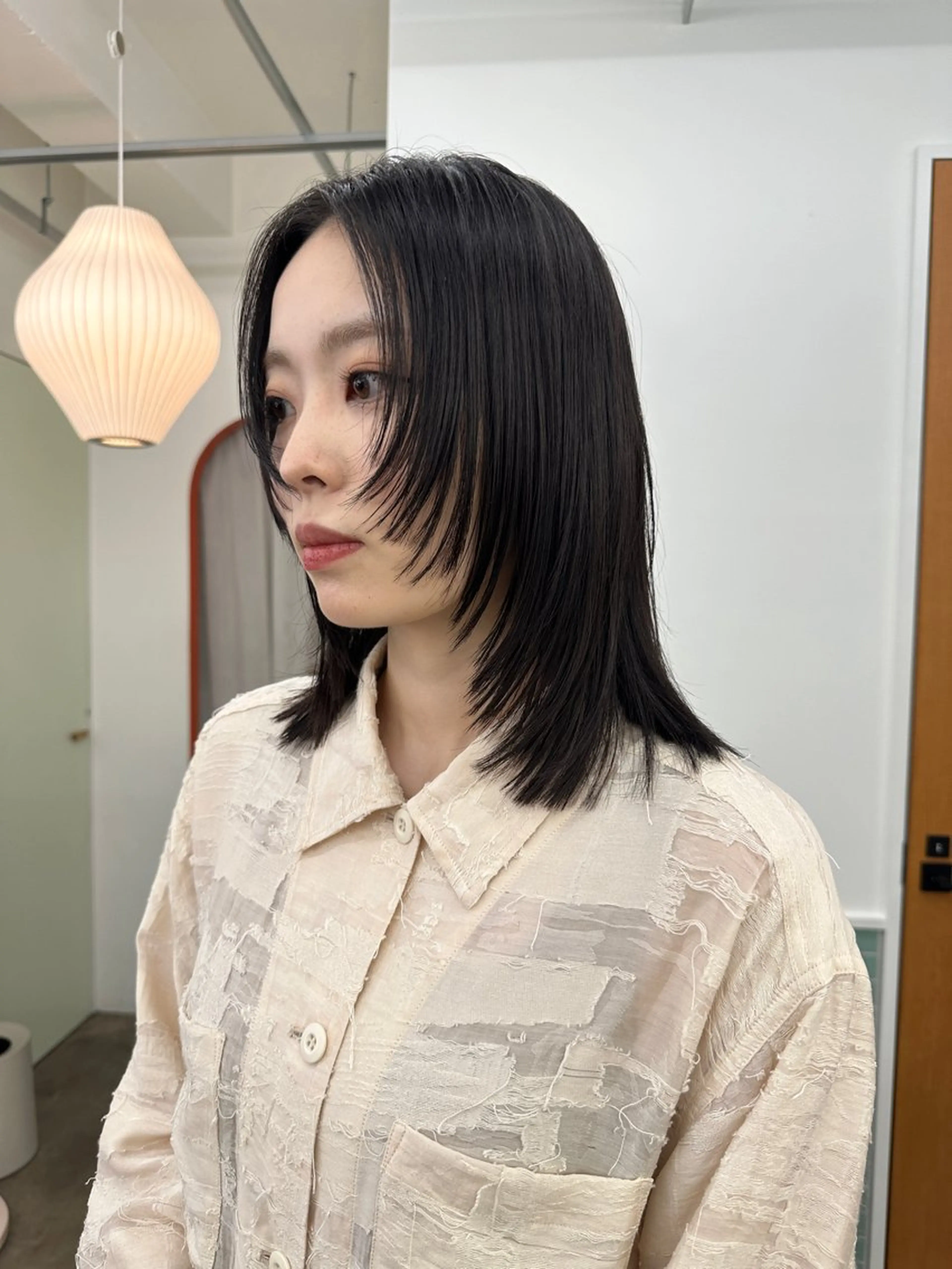 ミディアム レイヤーカット カット トリートメント ボブ/レイヤー/ケア パーマ/透明感カラーのヘアスタイル