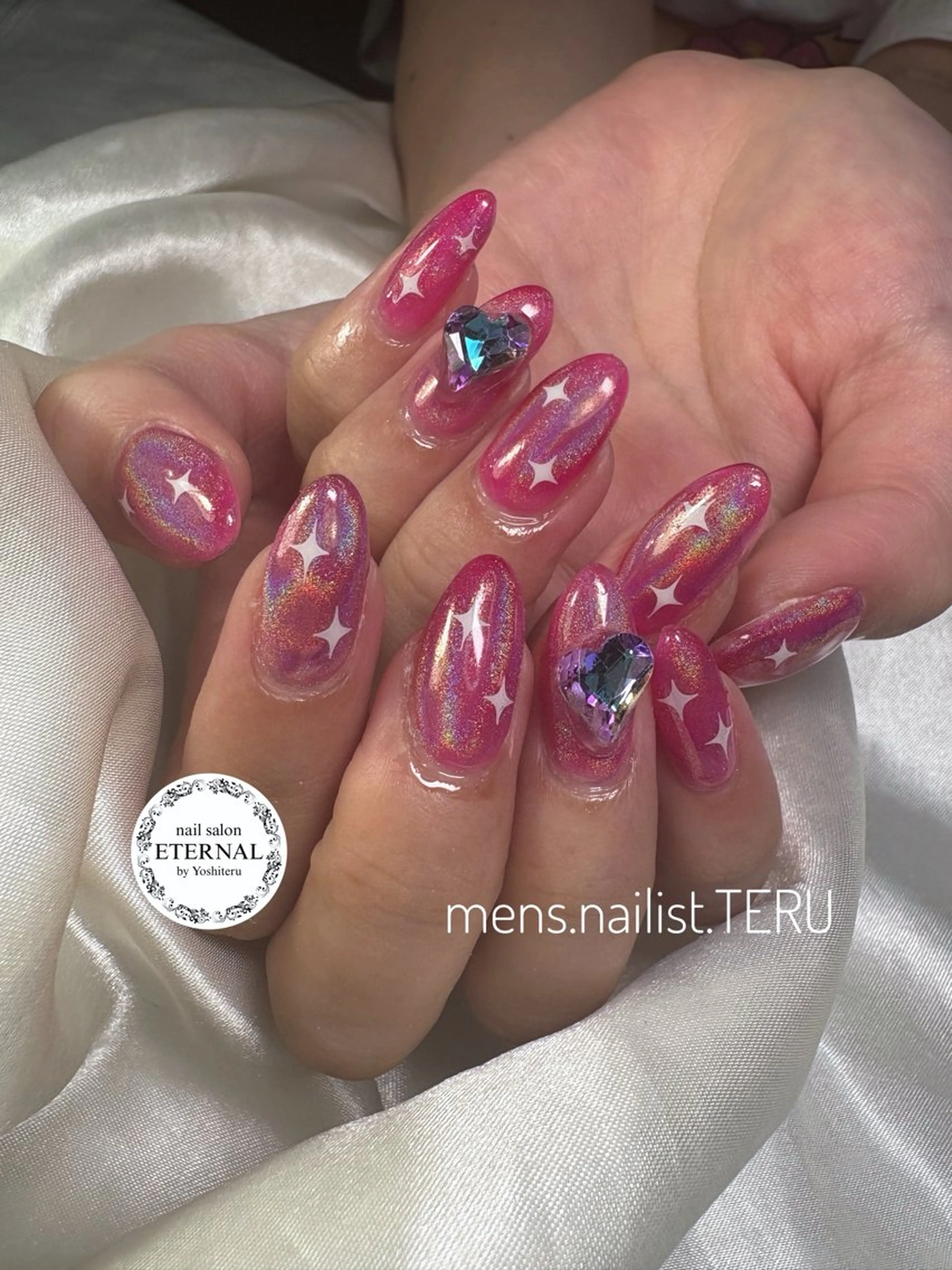 ネイル メンズネイル ピンク nail salon ETERNAL所属・nailsalon ETERNALのネイルデザイン