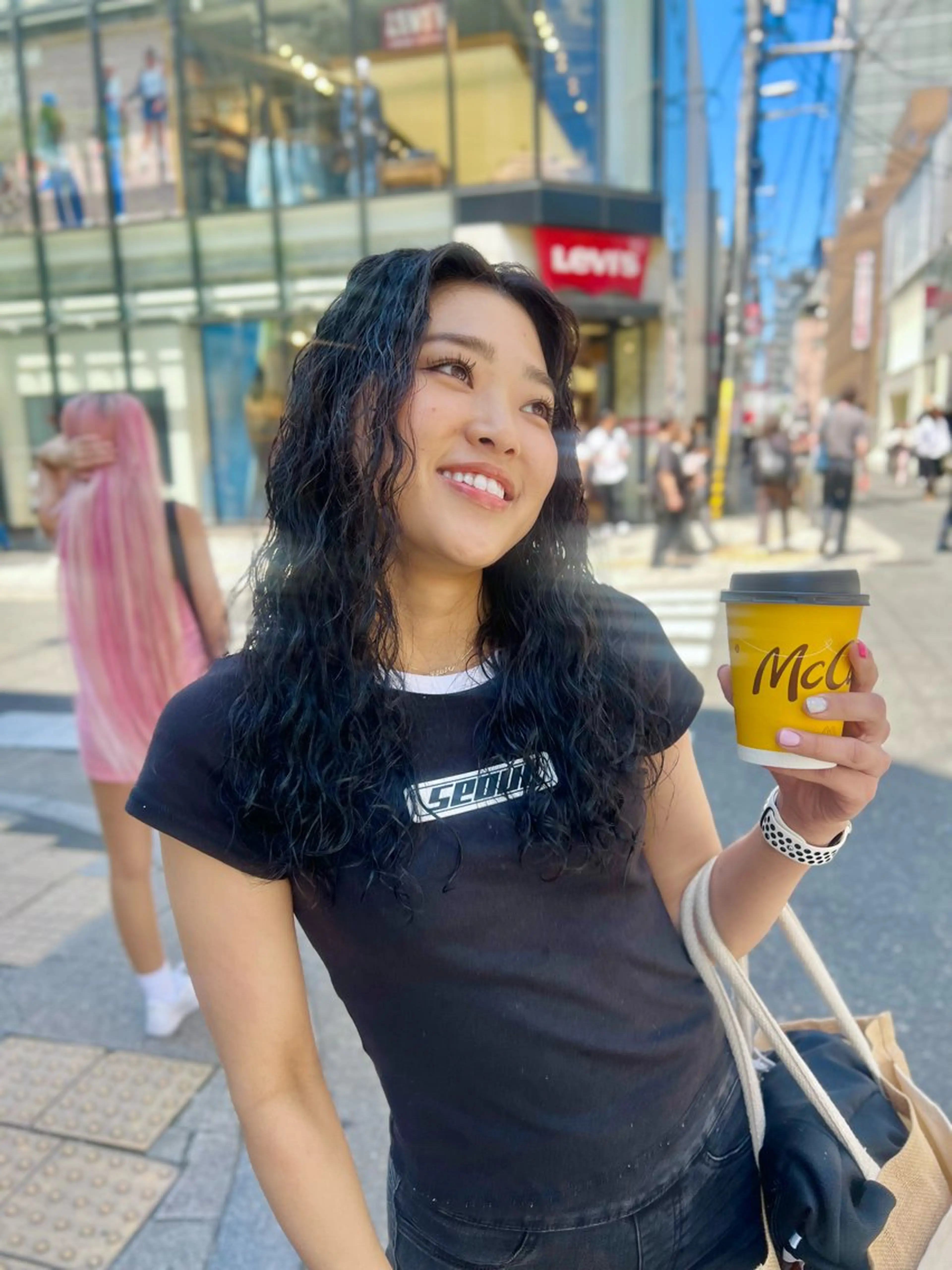 ロング パーマ カット パーマ 宮永 智香のヘアスタイル