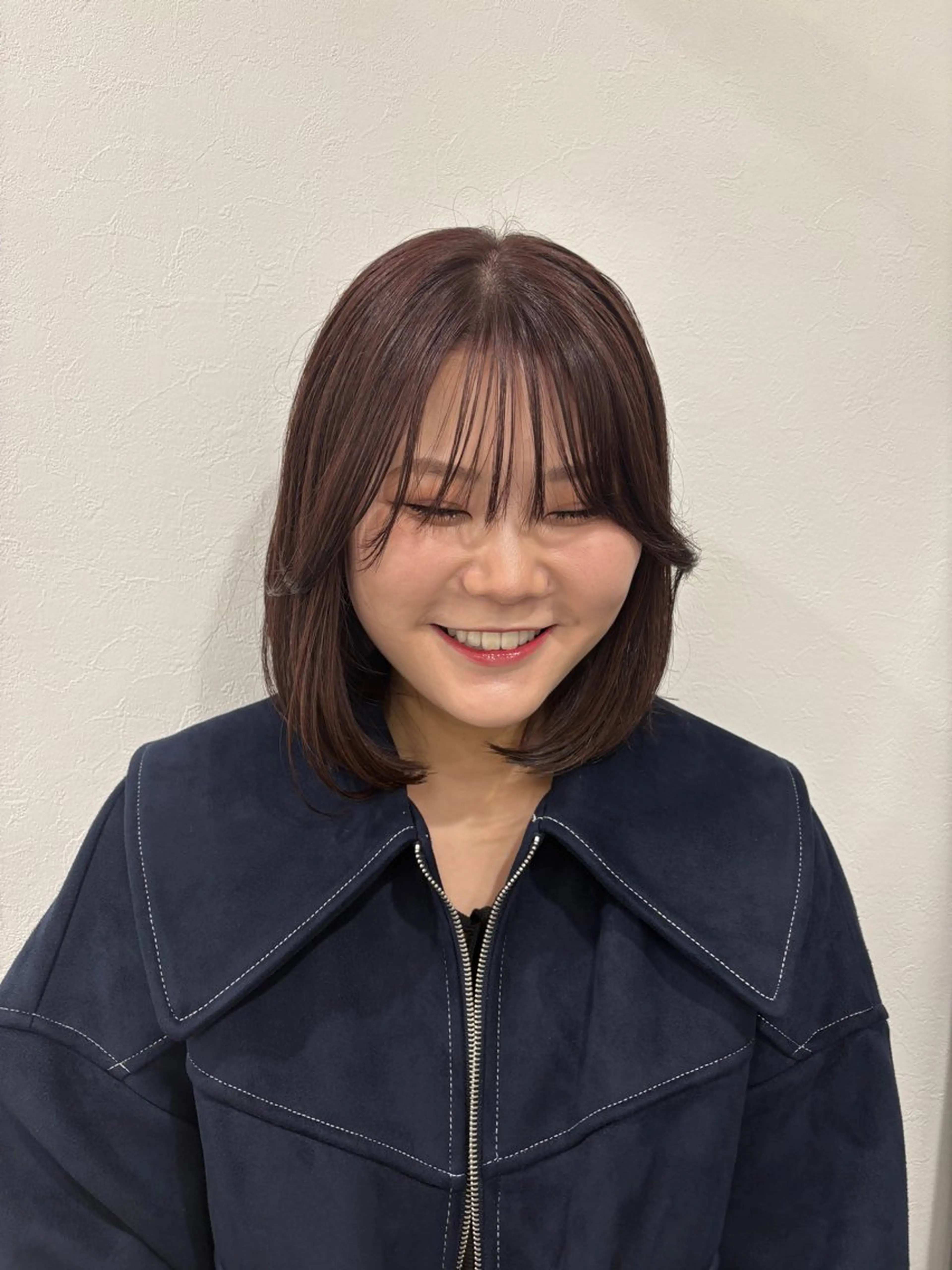 ミディアム カラー ヘアアレンジ ブリーチ ケアブリーチ ボブ 韓国風ヘア レイヤーカット カット ヘアカラー トリートメント 💝似合わせカット& カラーＵｒｕｎａ💝のヘアスタイル