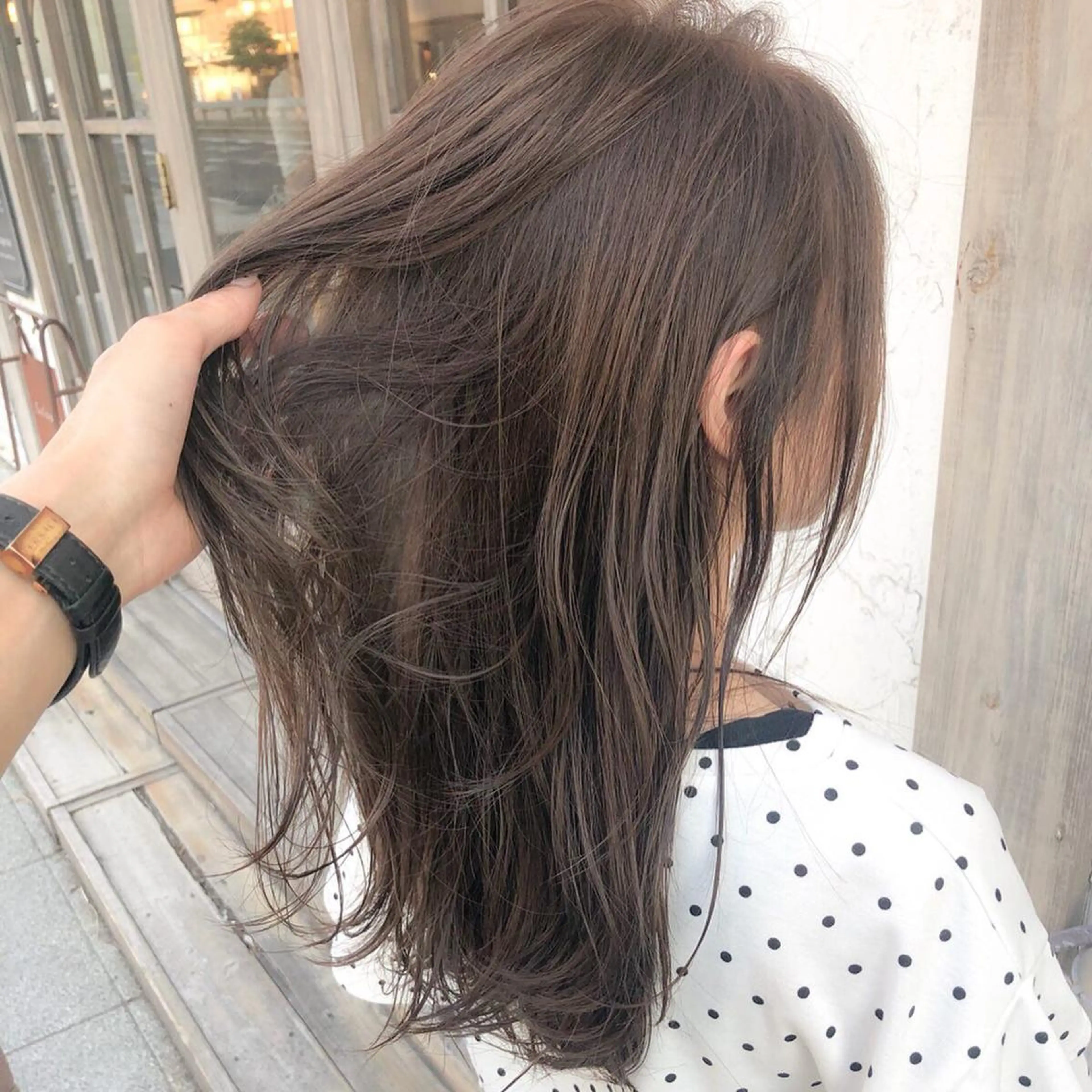 セミロング カラー カット ヘアカラー 【天満1艶髪】潤艶/ 髪質改善🌹釣本竜哉のヘアスタイル