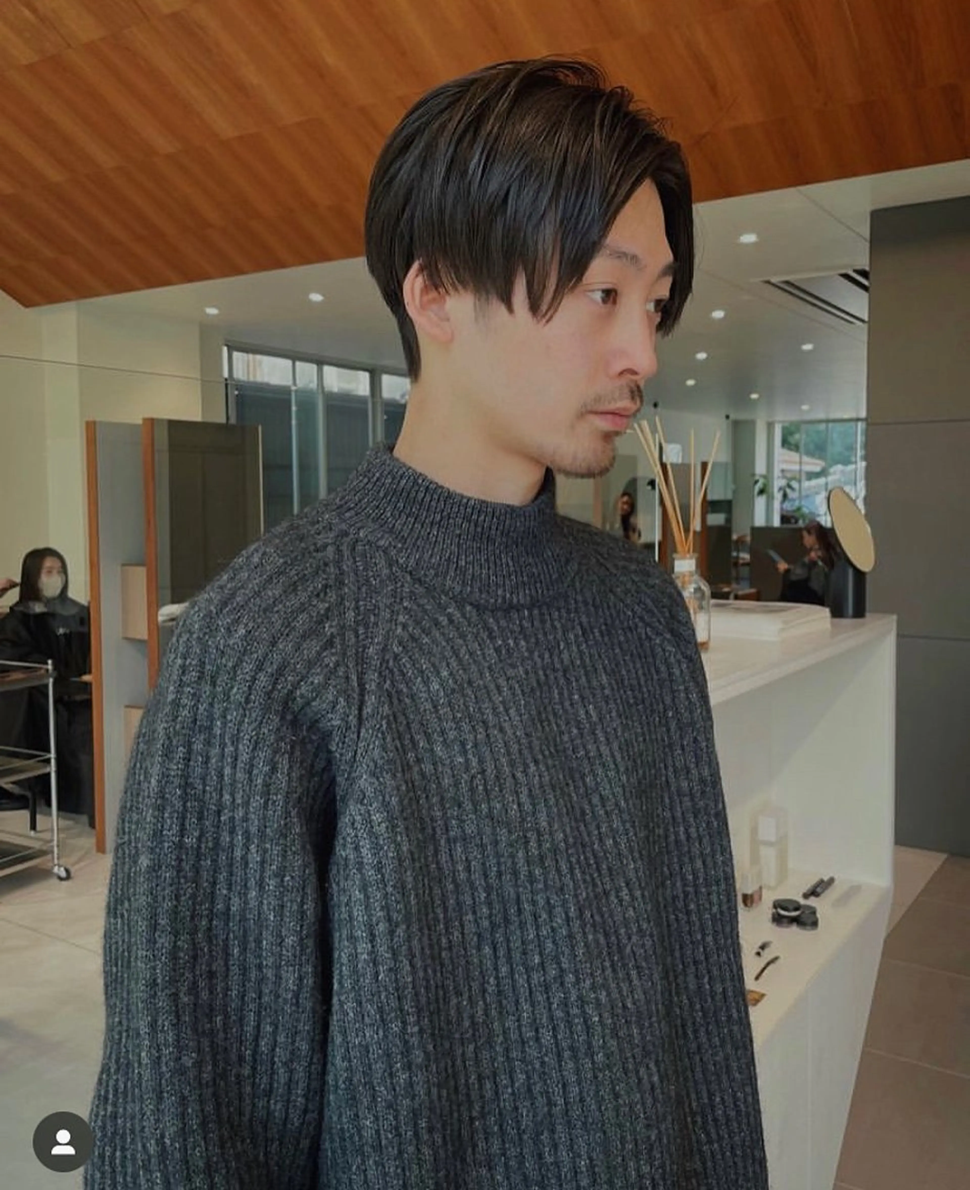 メンズ センターパート センターパート 田形清流のヘアスタイル