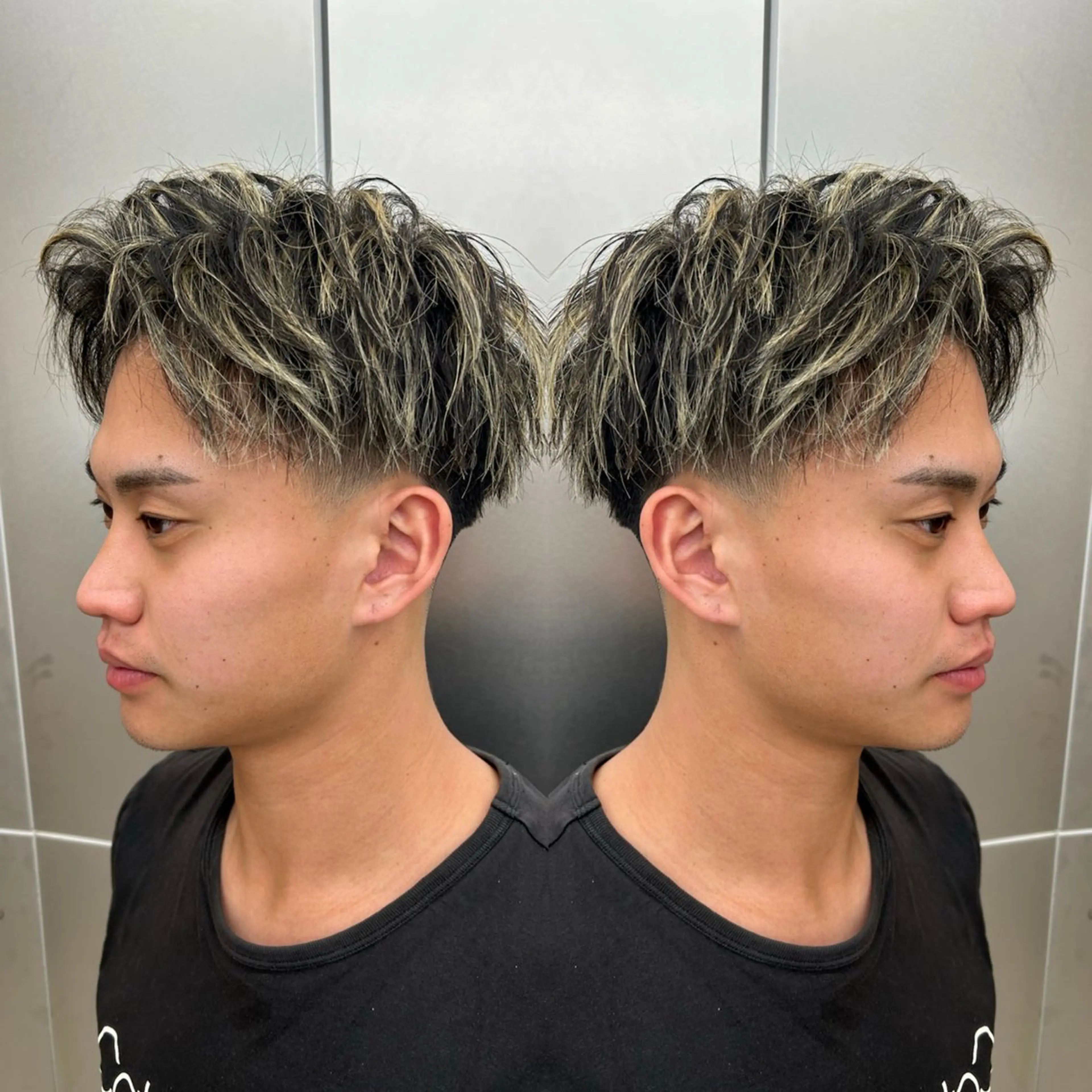 カラー パーマ メンズ カット ヘアカラー パーマ 安達 脩人のヘアスタイル