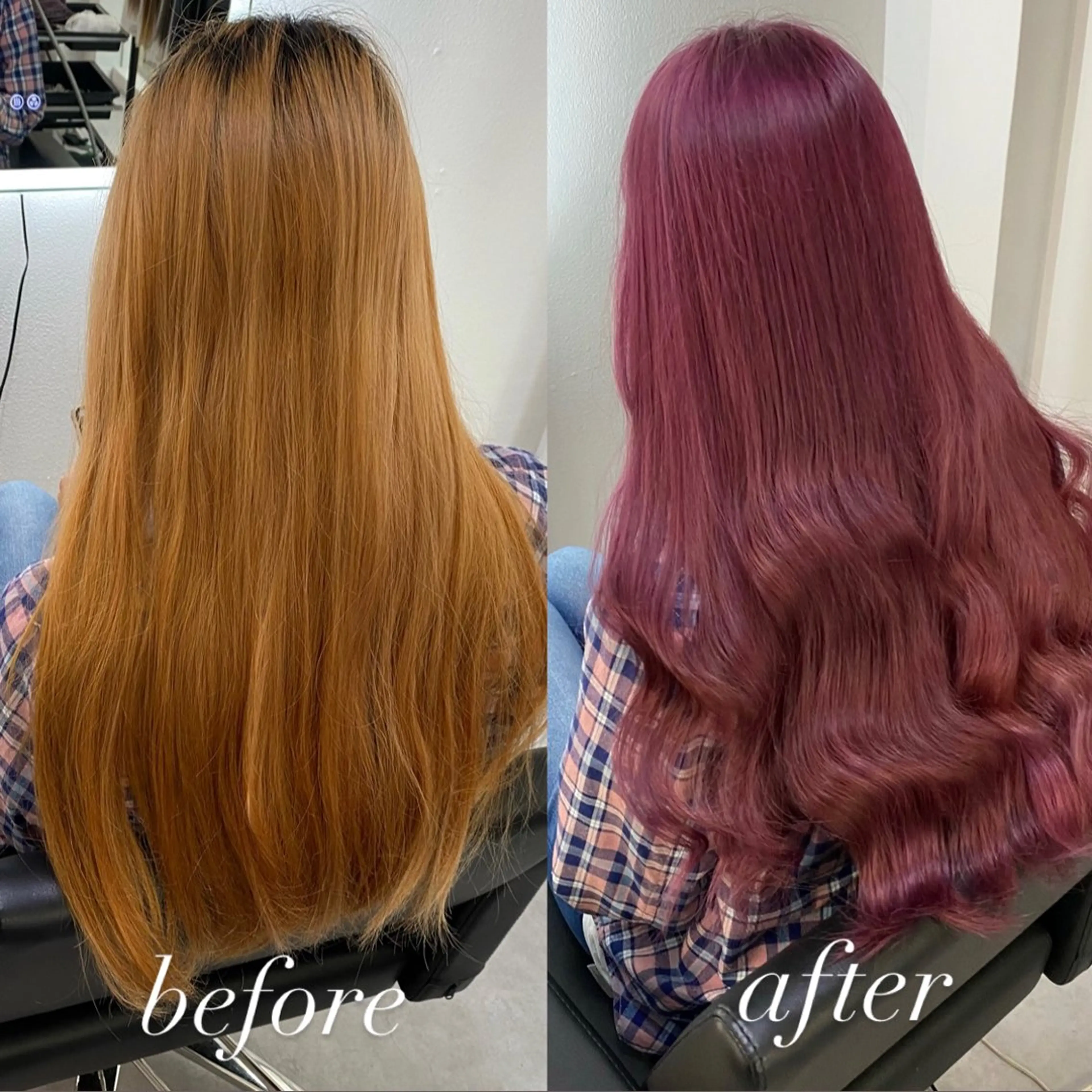 カラー ベージュカラー ブリーチ ケアブリーチ ダブルカラー イヤリングカラー ミルクティーベージュ /ピンク/大阪/堀江のヘアスタイル