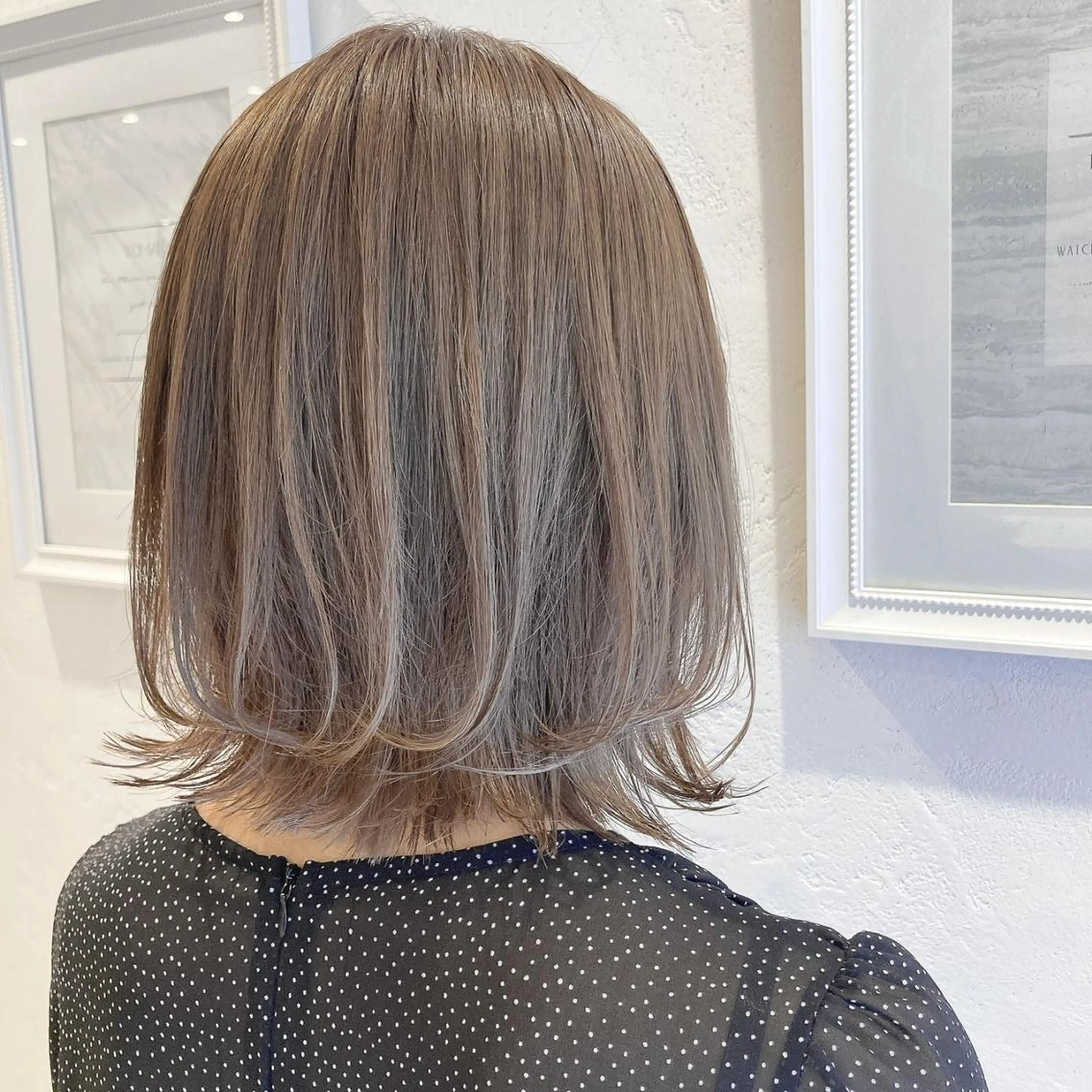 ミディアム カット 縮毛矯正 トリートメント 🌿アロマヘアルーム 池袋店✂︎のヘアスタイル