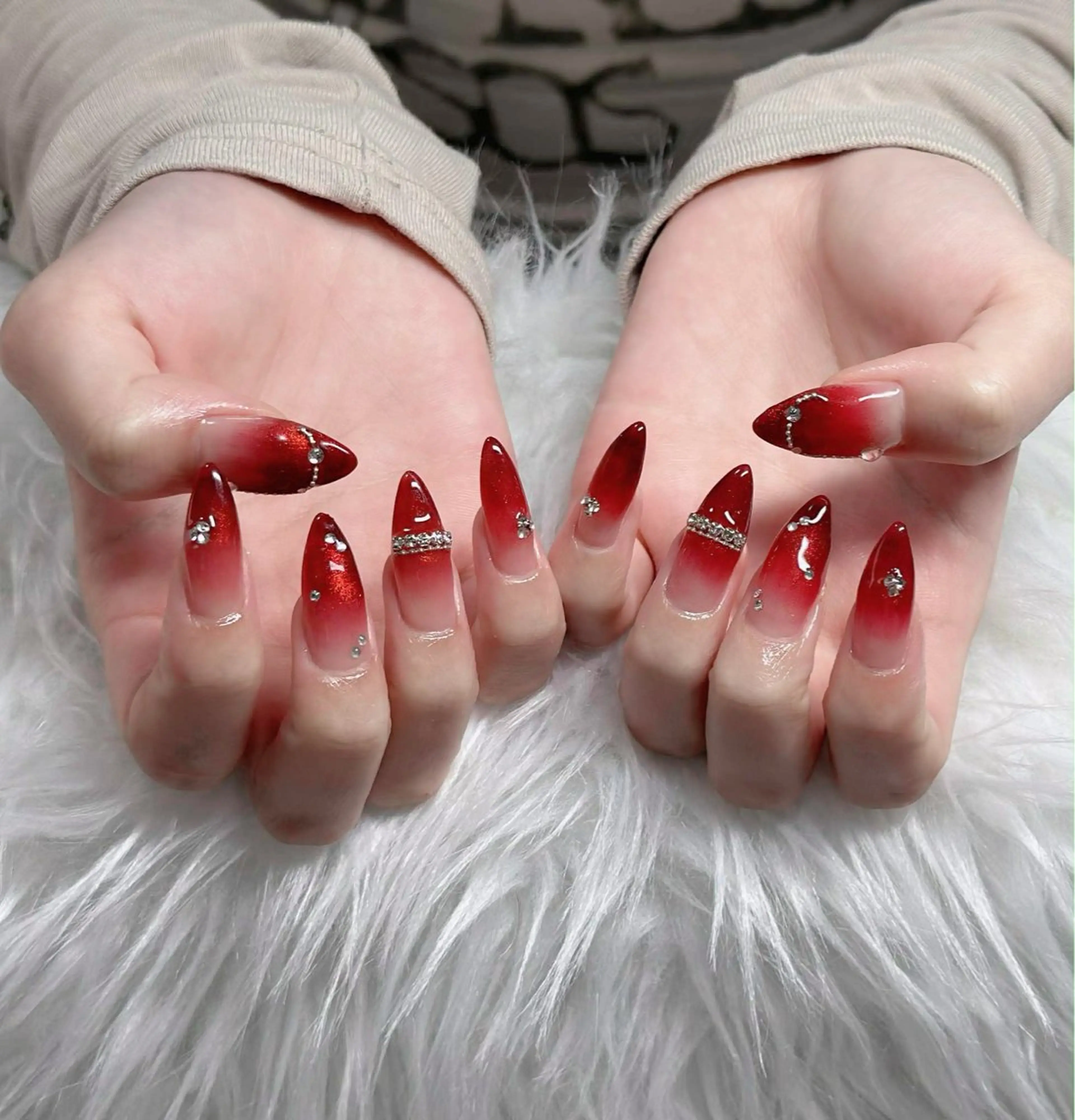 ネイル オーロラネイル フレンチネイル グラデーション ハロウィン 氷ネイル・うるうるネイル ハンドネイル H.baby Nail Salonのネイルデザイン