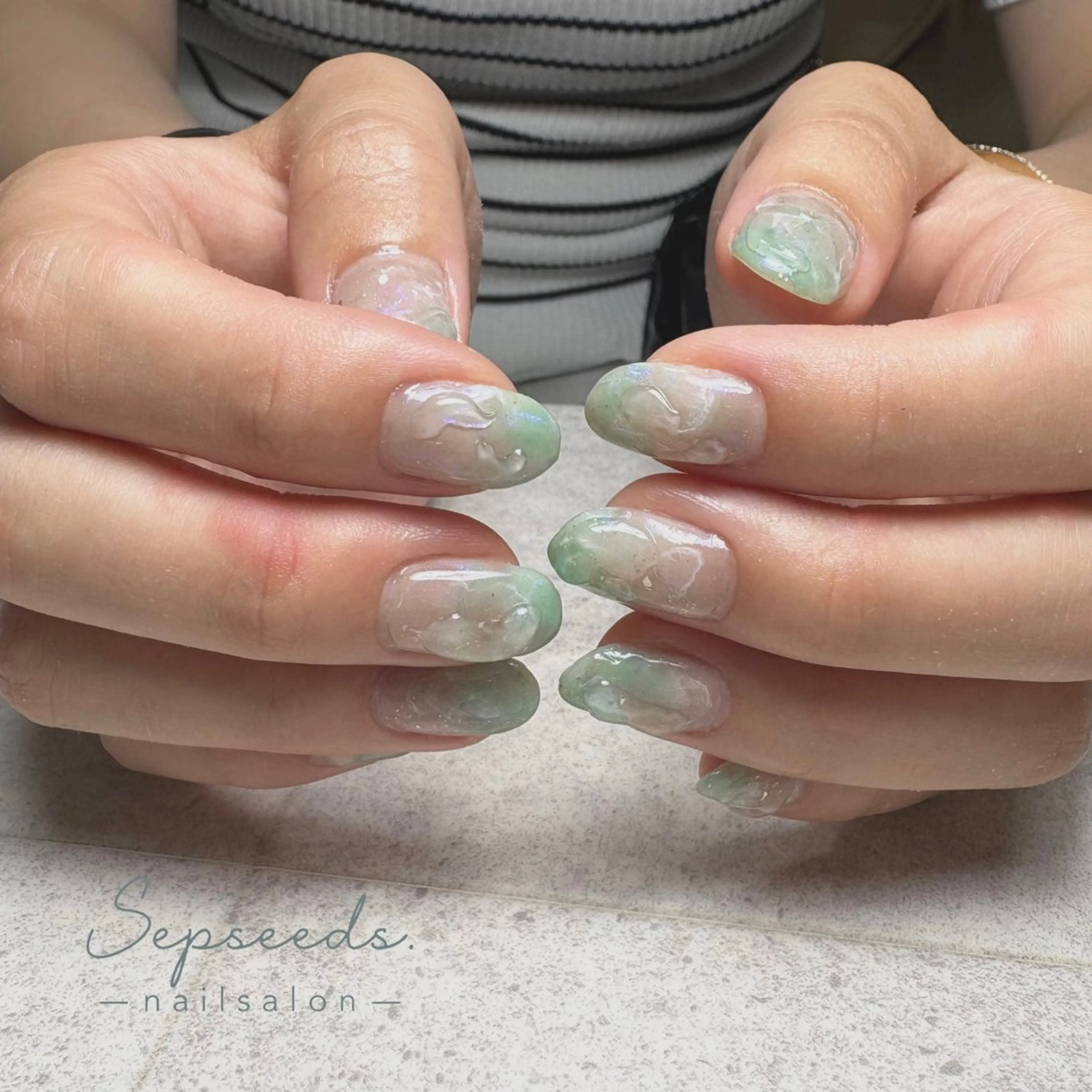 ネイル ニュアンスネイル ぷっくりネイル Sepseeds. 🌱Nanaのネイルデザイン