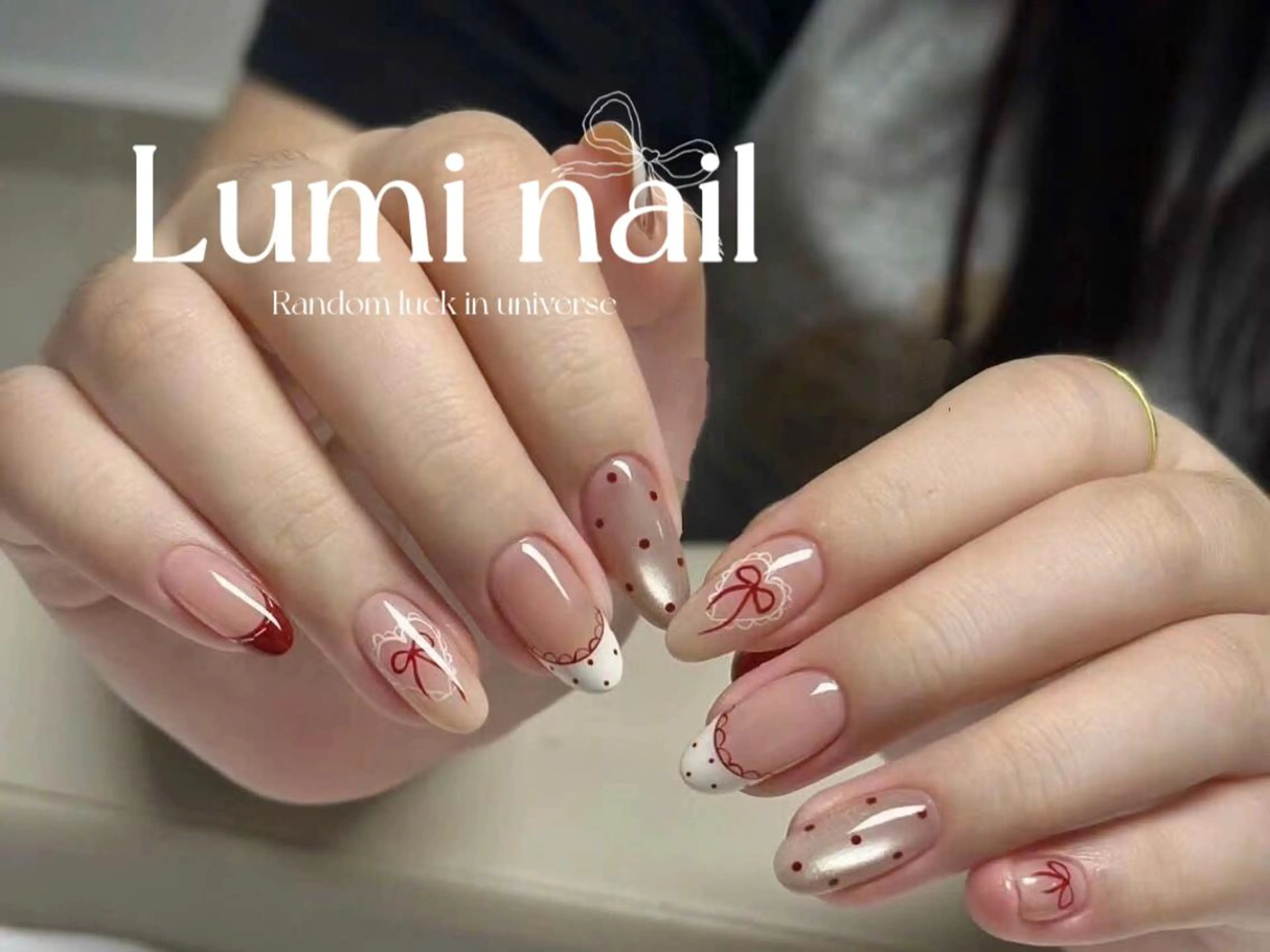 ネイル ツイードネイル 冬ネイル クリスマス 神崎 理沙のネイルデザイン