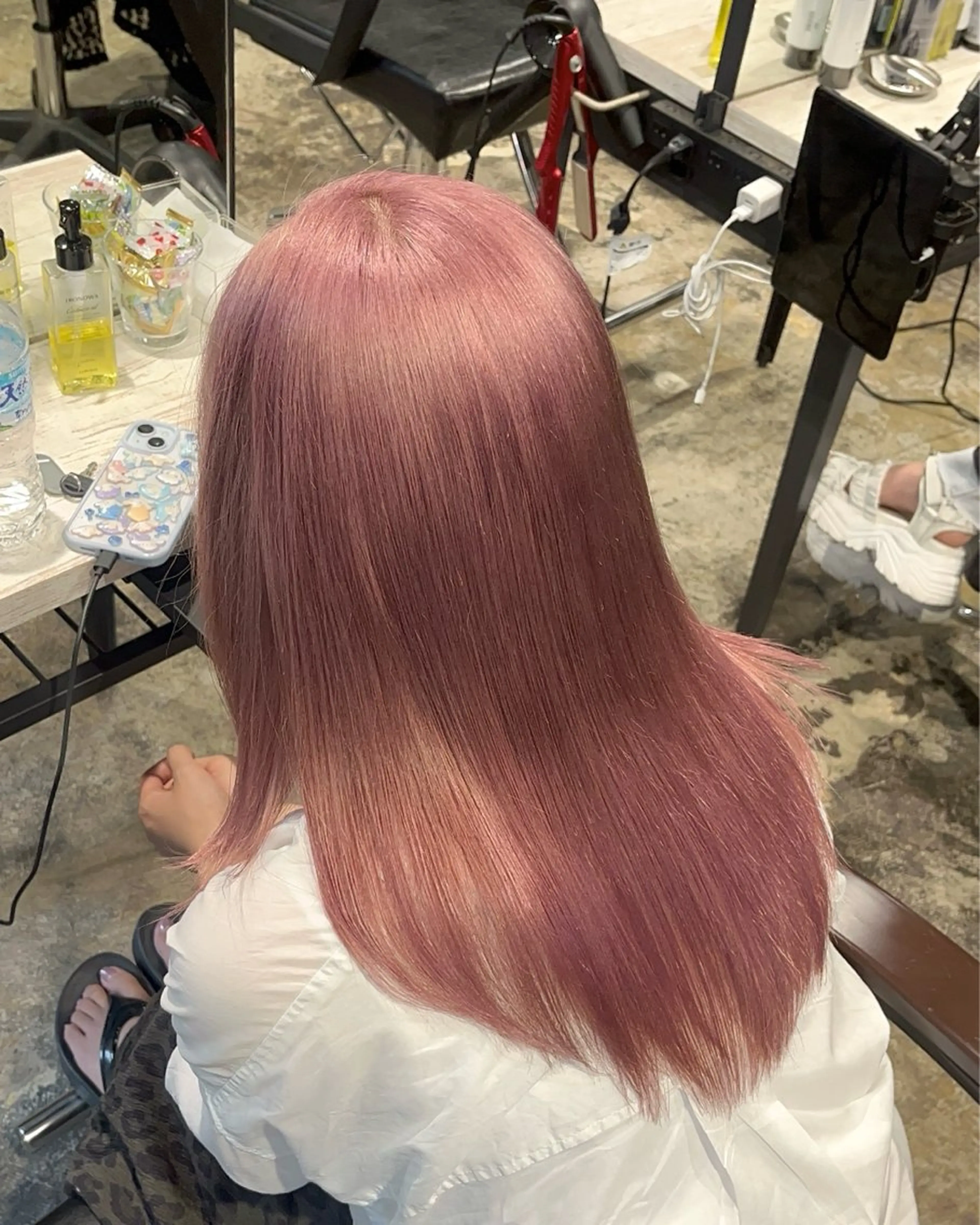 セミロング 渋谷ケアブリーチ ❤️🔥徳田空悟のヘアスタイル