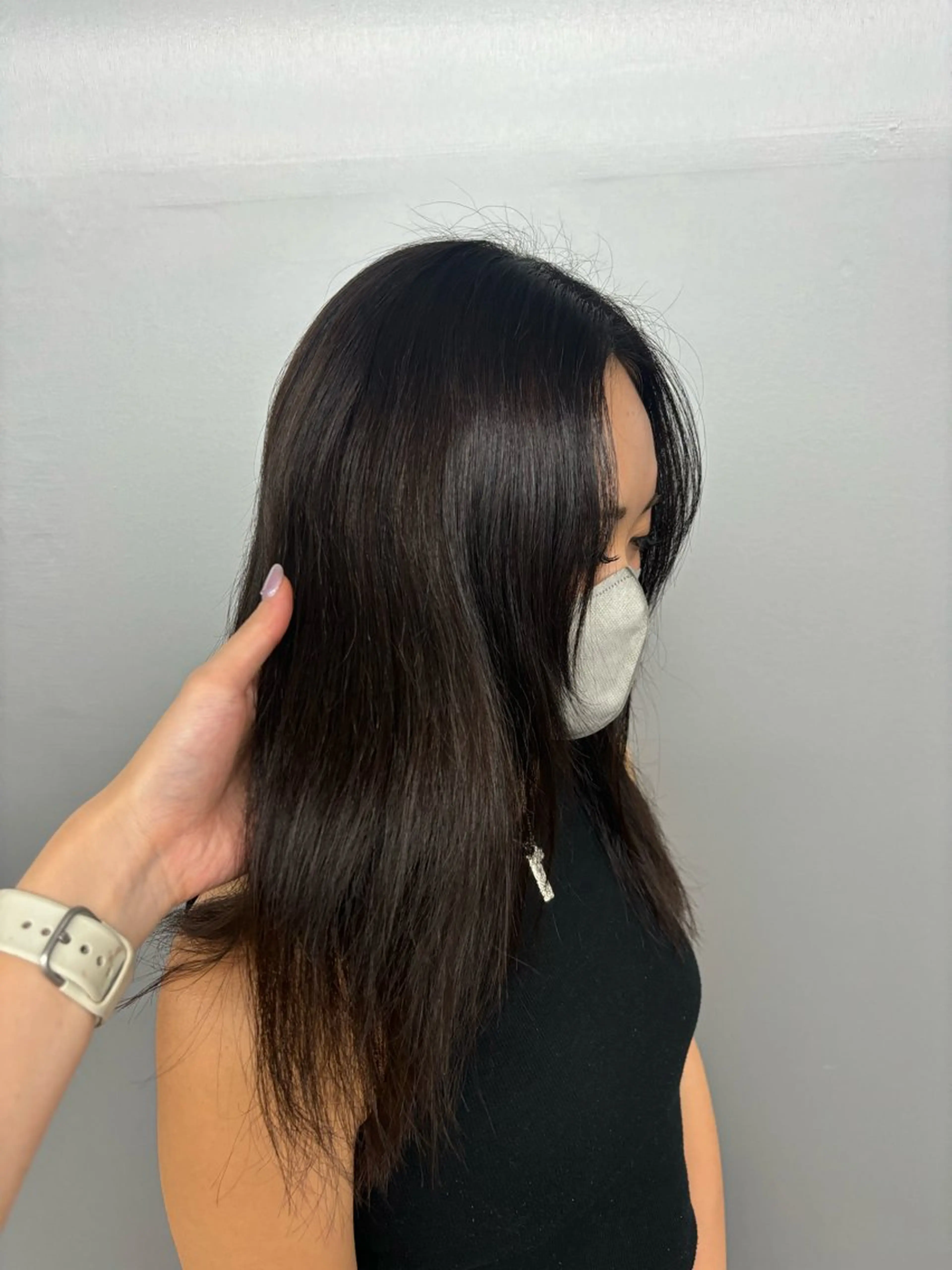 セミロング ヘアカラー トリートメント ベージュ/グレージュ 🧸あやか/表参道のヘアスタイル