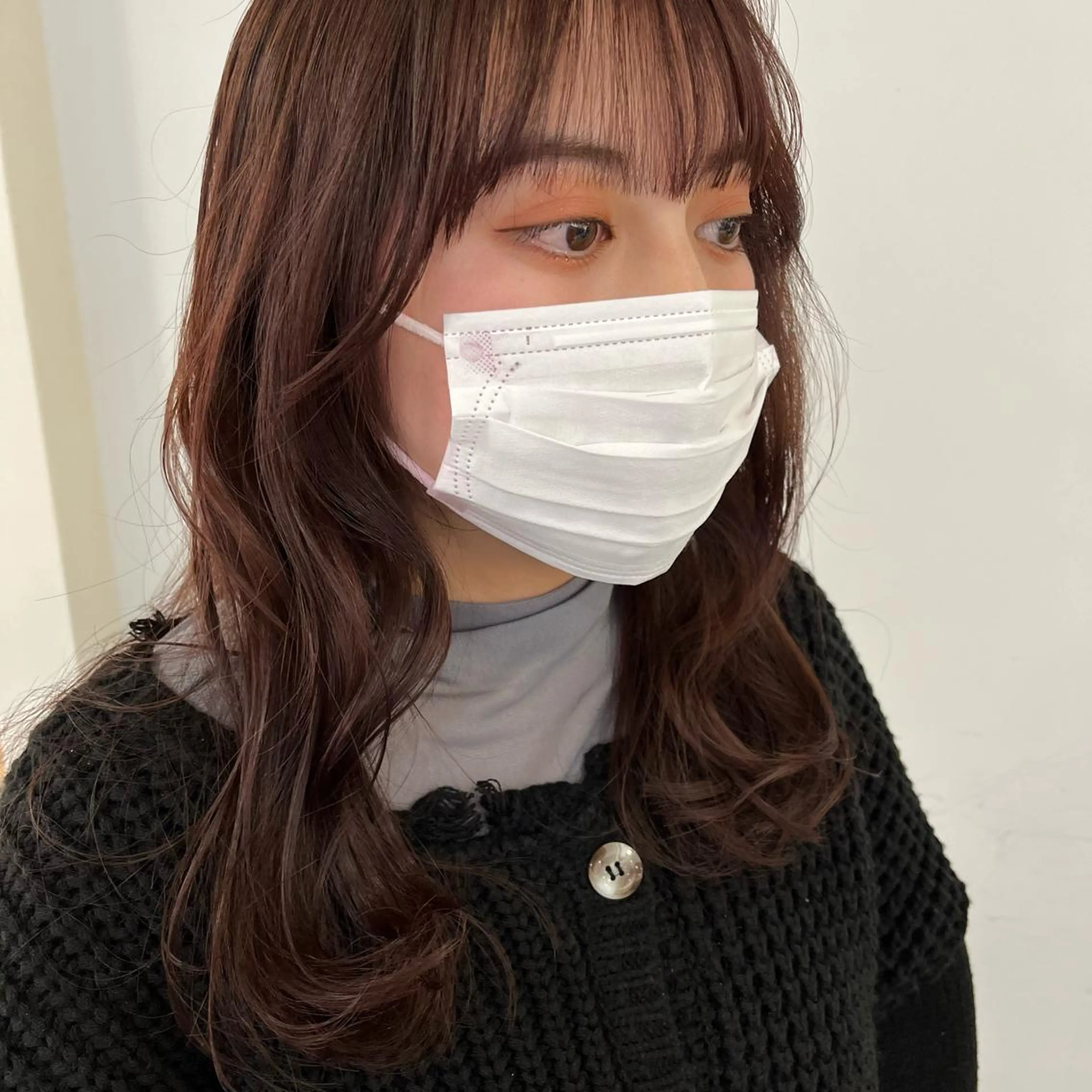 セミロング カラー ブラウンカラー ピンクカラー ピンクブラウン 顔周りカット カット ヘアカラー トリートメント SOYON 🤍CHIZU🤍.のヘアスタイル
