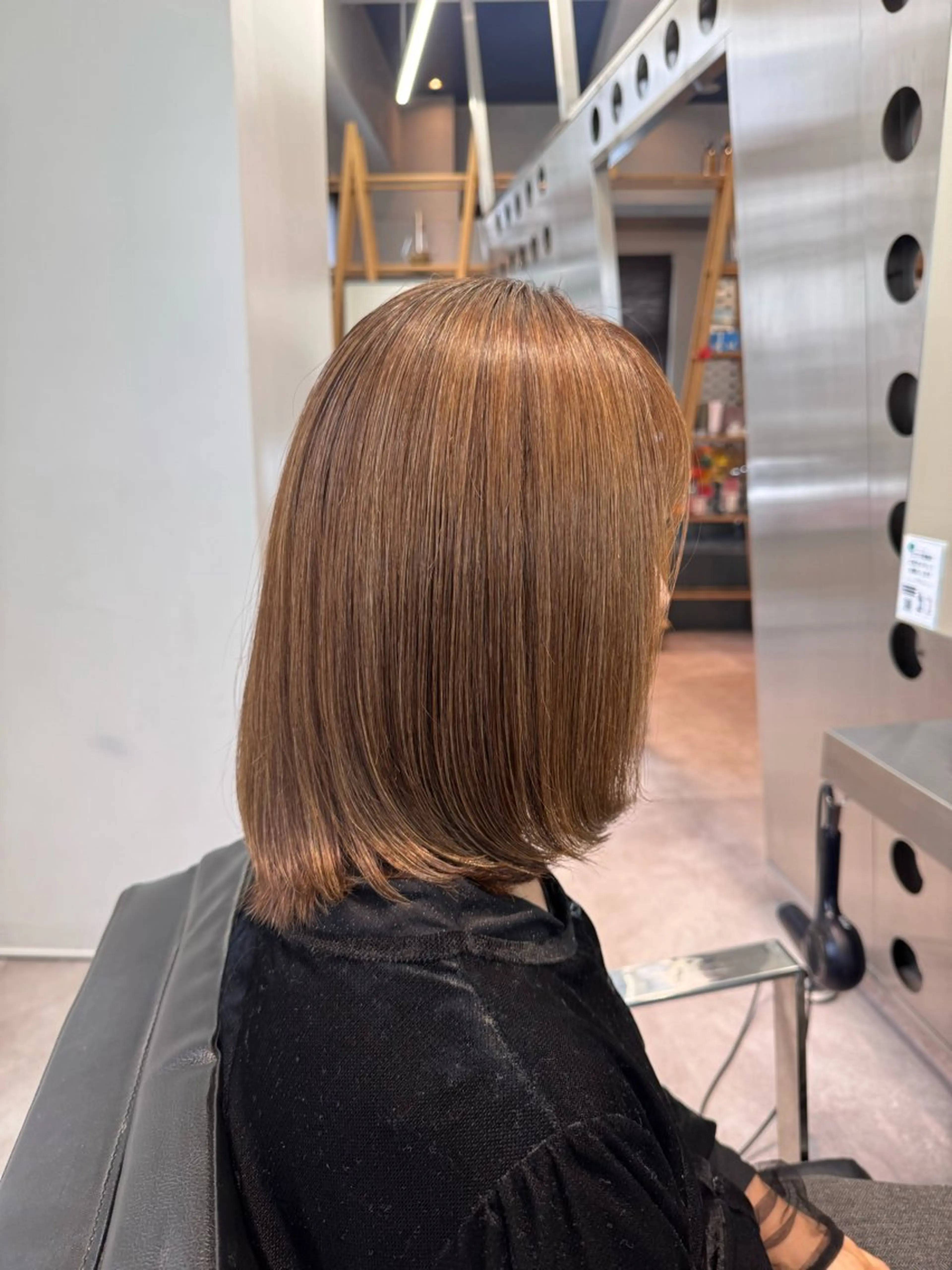 セミロング カラー ハイライトカラー ハイライト 北村 岳久翔のヘアスタイル