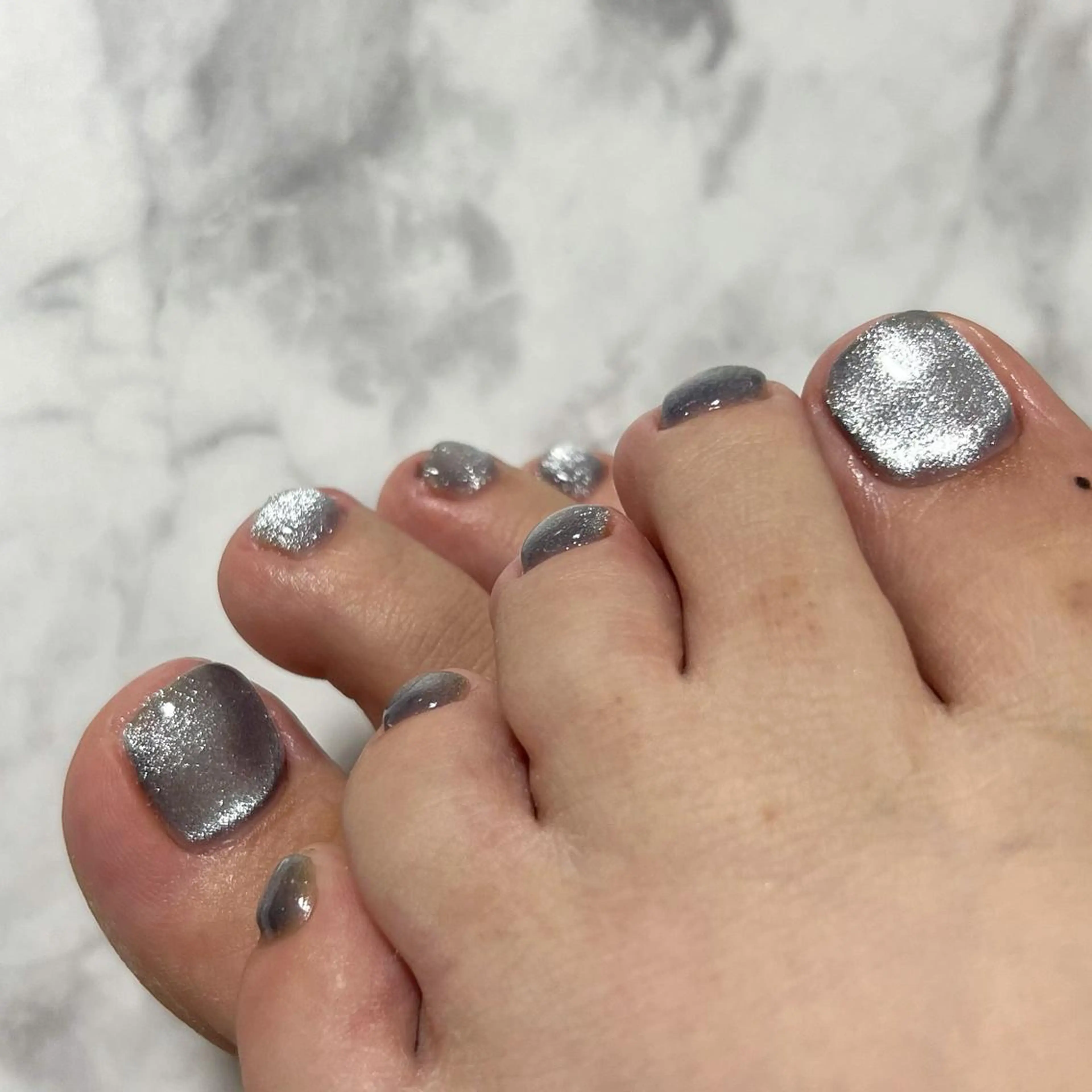 ネイル マグネットネイル フットネイル nail salon Bayのネイルデザイン