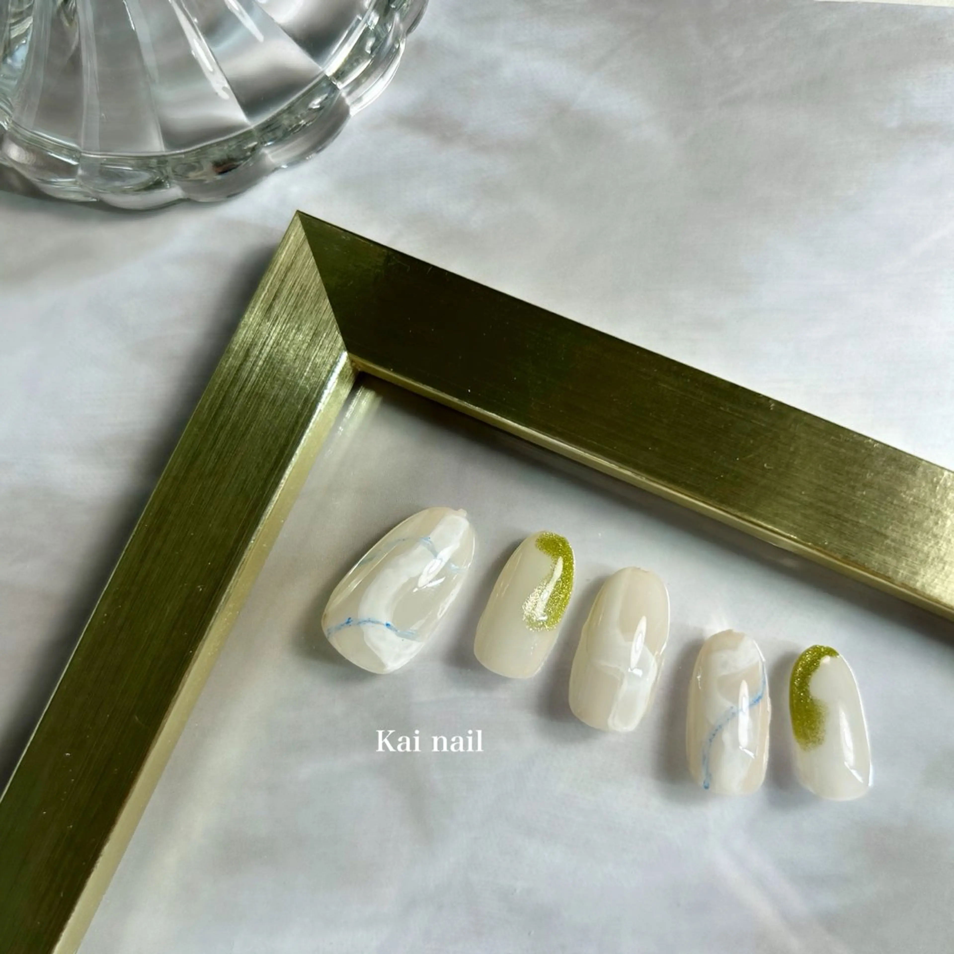 ネイル フレンチネイル ガーリー 韓国ネイル ニュアンスネイル リボン ハンドネイル Kai  nail Mayukoのネイルデザイン