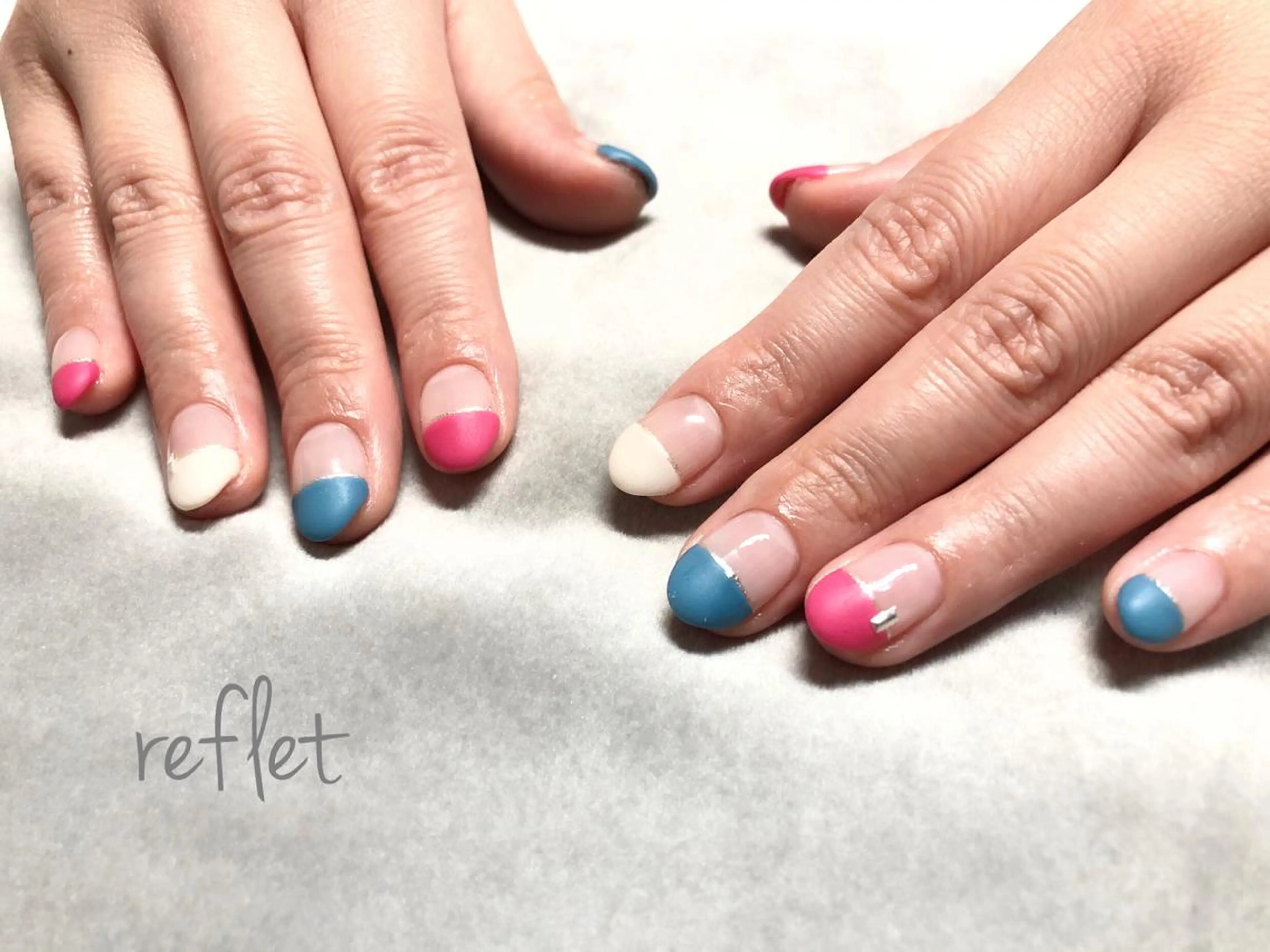ネイル フレンチネイル マットネイル ハンドネイル reflet nailのネイルデザイン