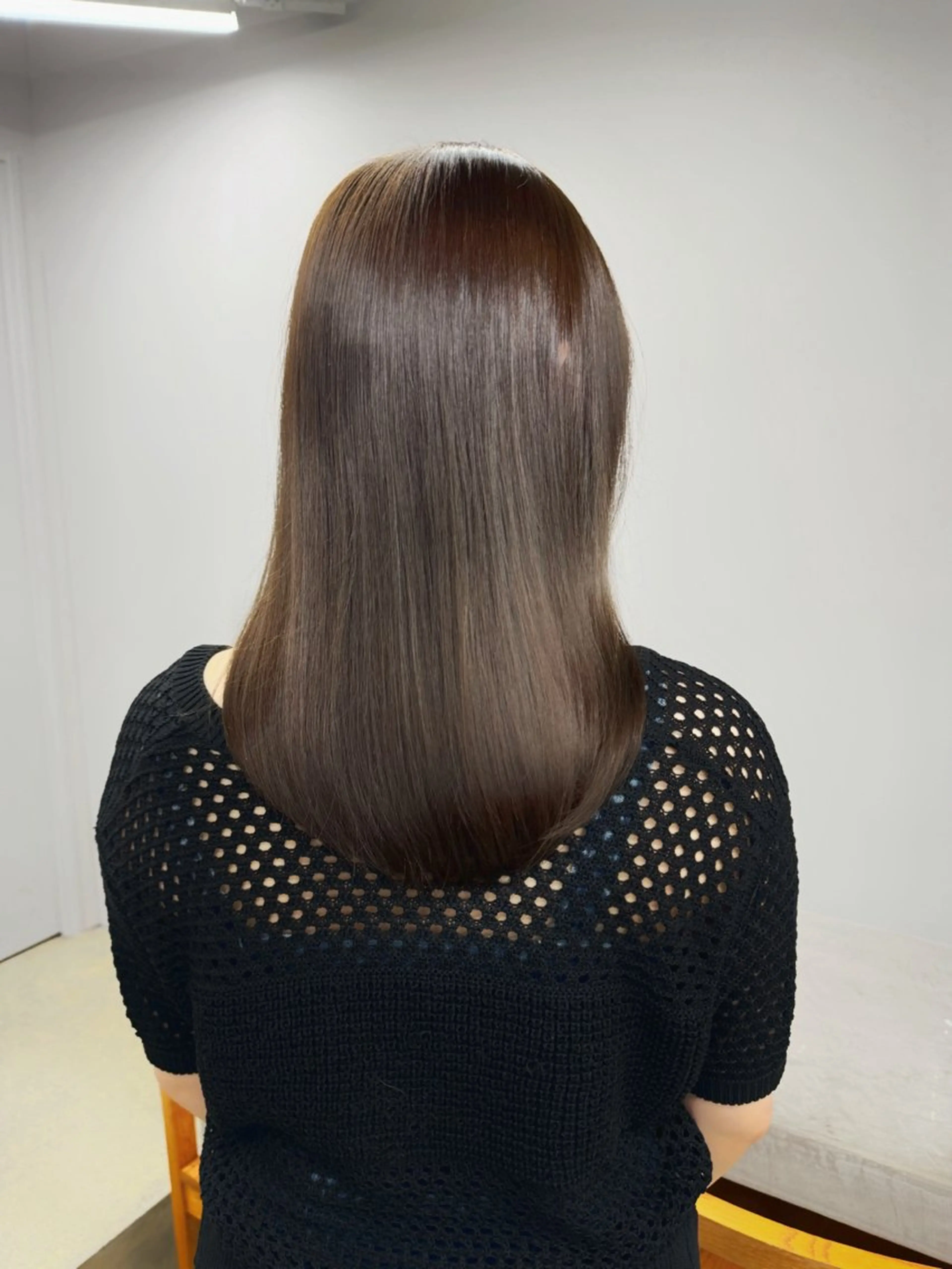 カラー ヘアカラー トリートメント maina/透明感 ベージュ/ブラウンのヘアスタイル