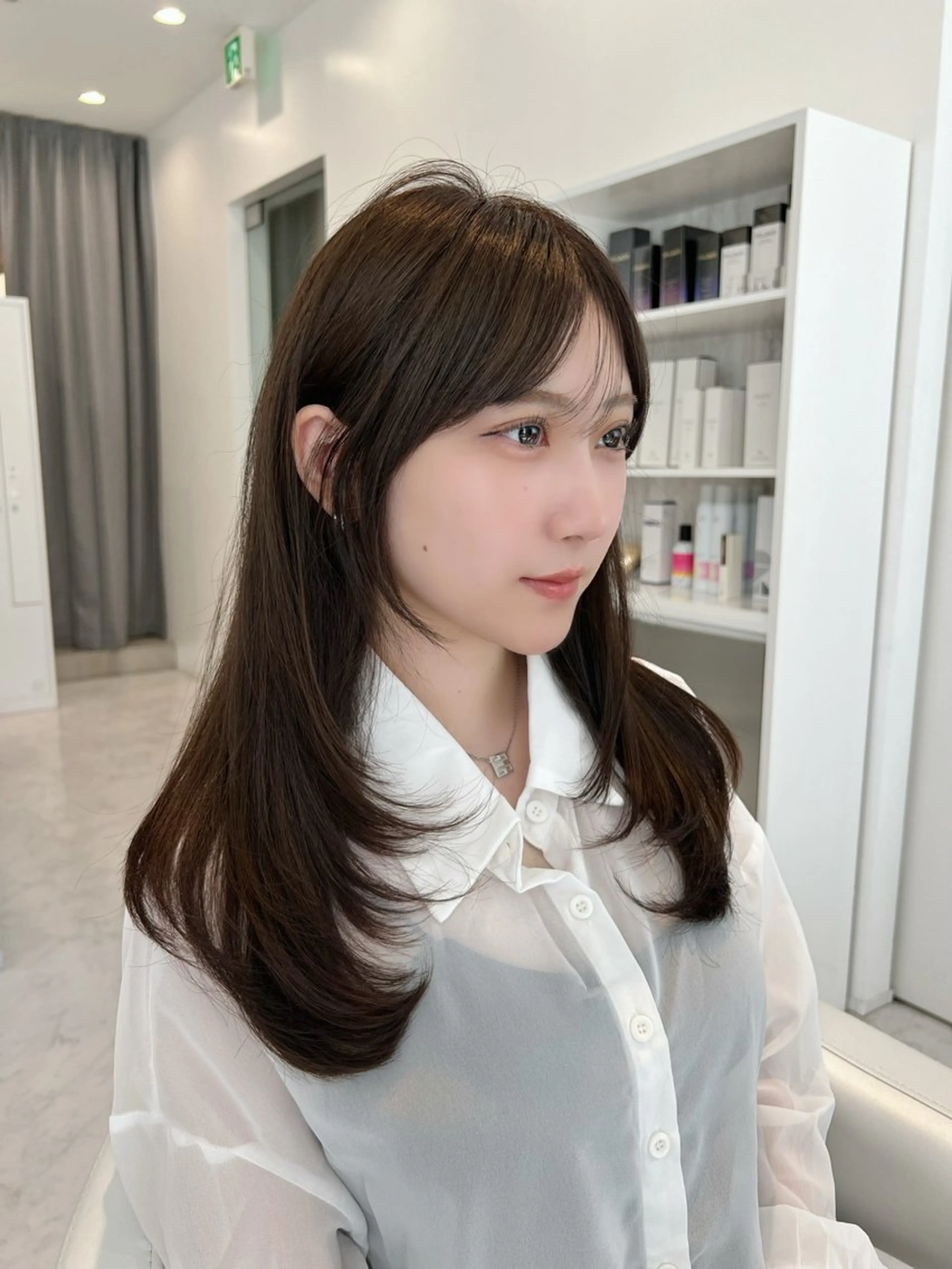 セミロング カット ヘアカラー トリートメント ✨上品可愛い 時短艶髪/後藤✨のヘアスタイル