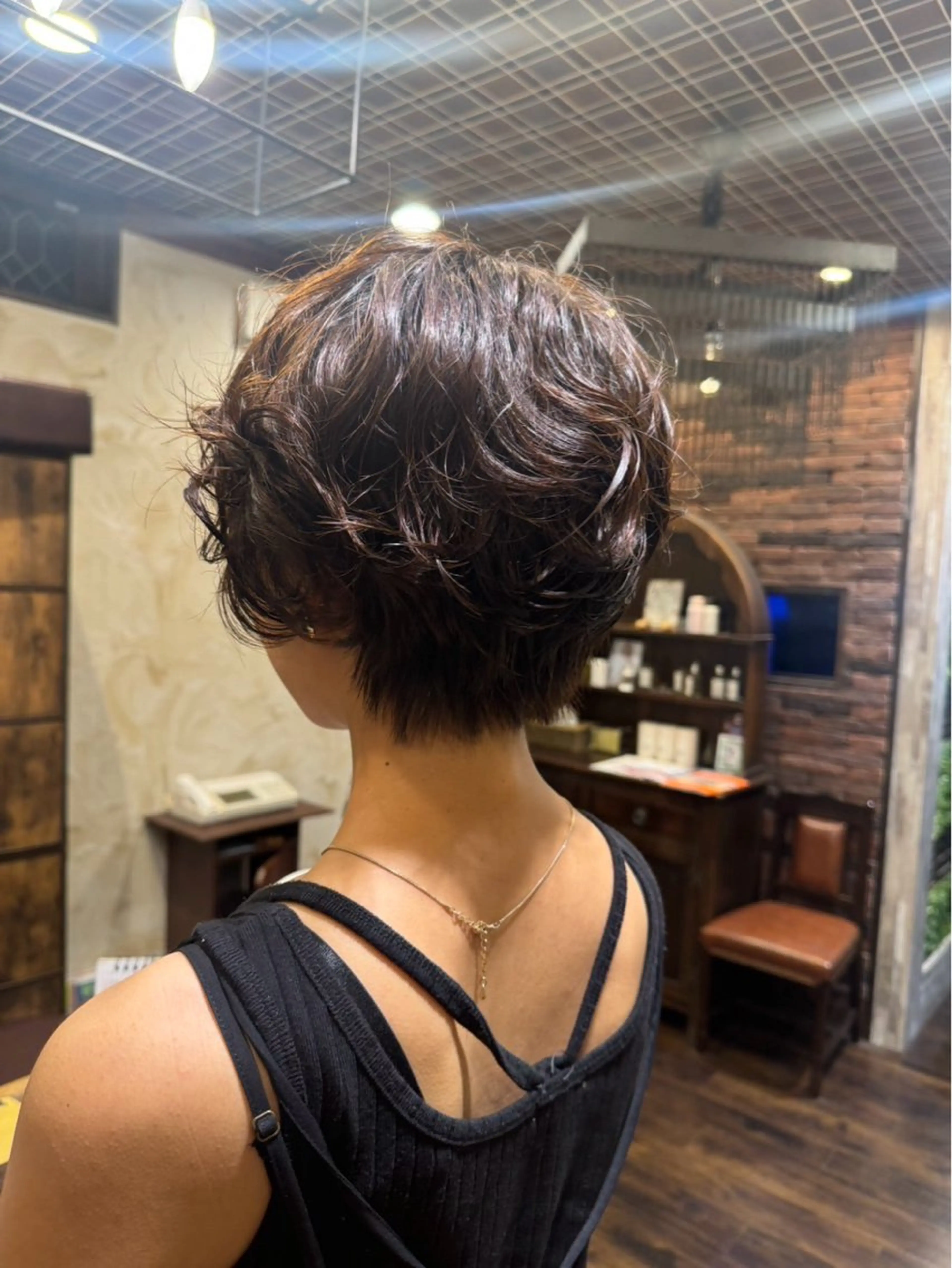 ショート カット パーマ Calbari 中田 莉紗/奥州市水沢のヘアスタイル