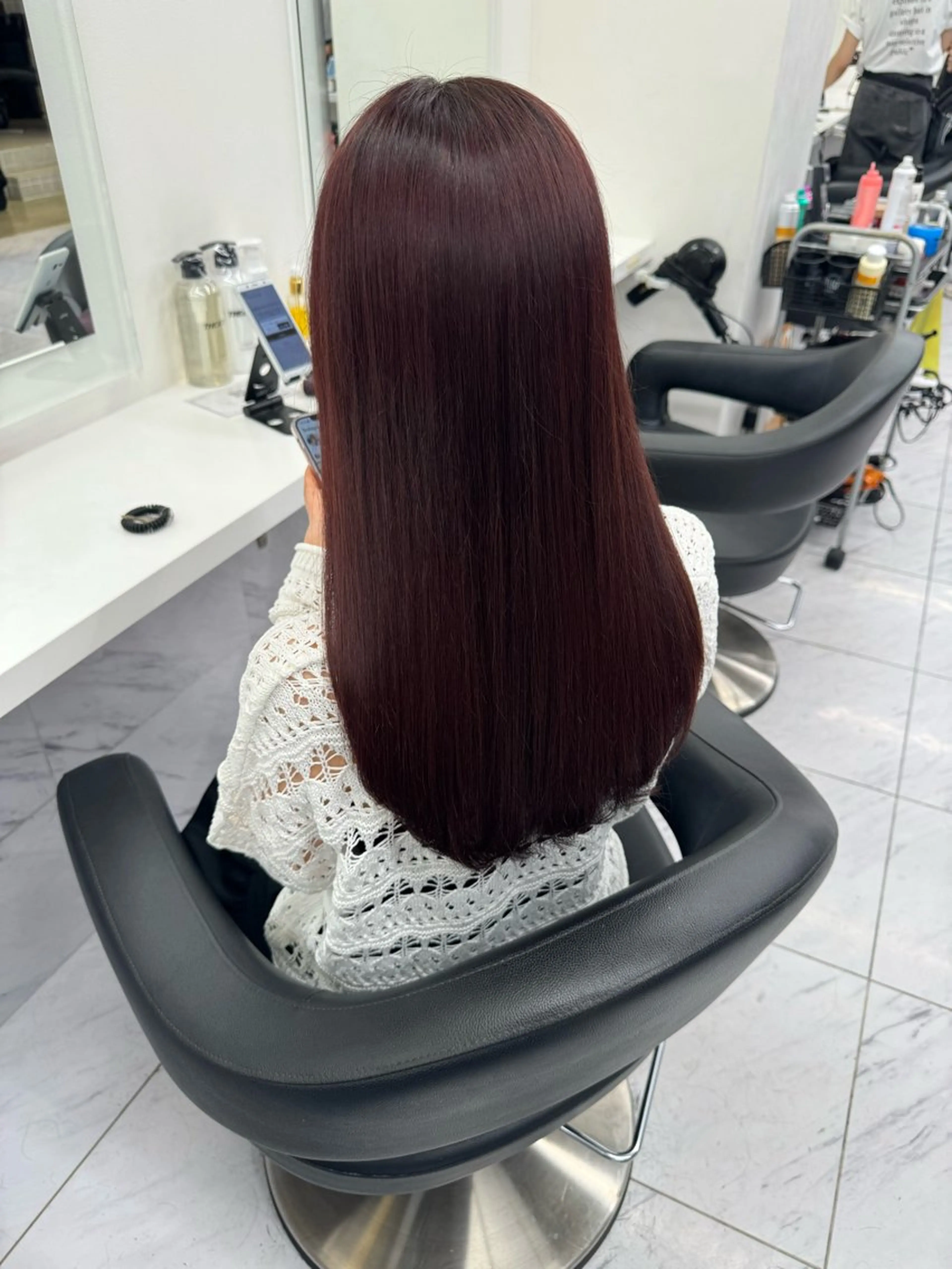 ロング カラー パーマ ヘアアレンジ メンズ キッズ 🍒暖色系 カラー🍒MEIのヘアスタイル