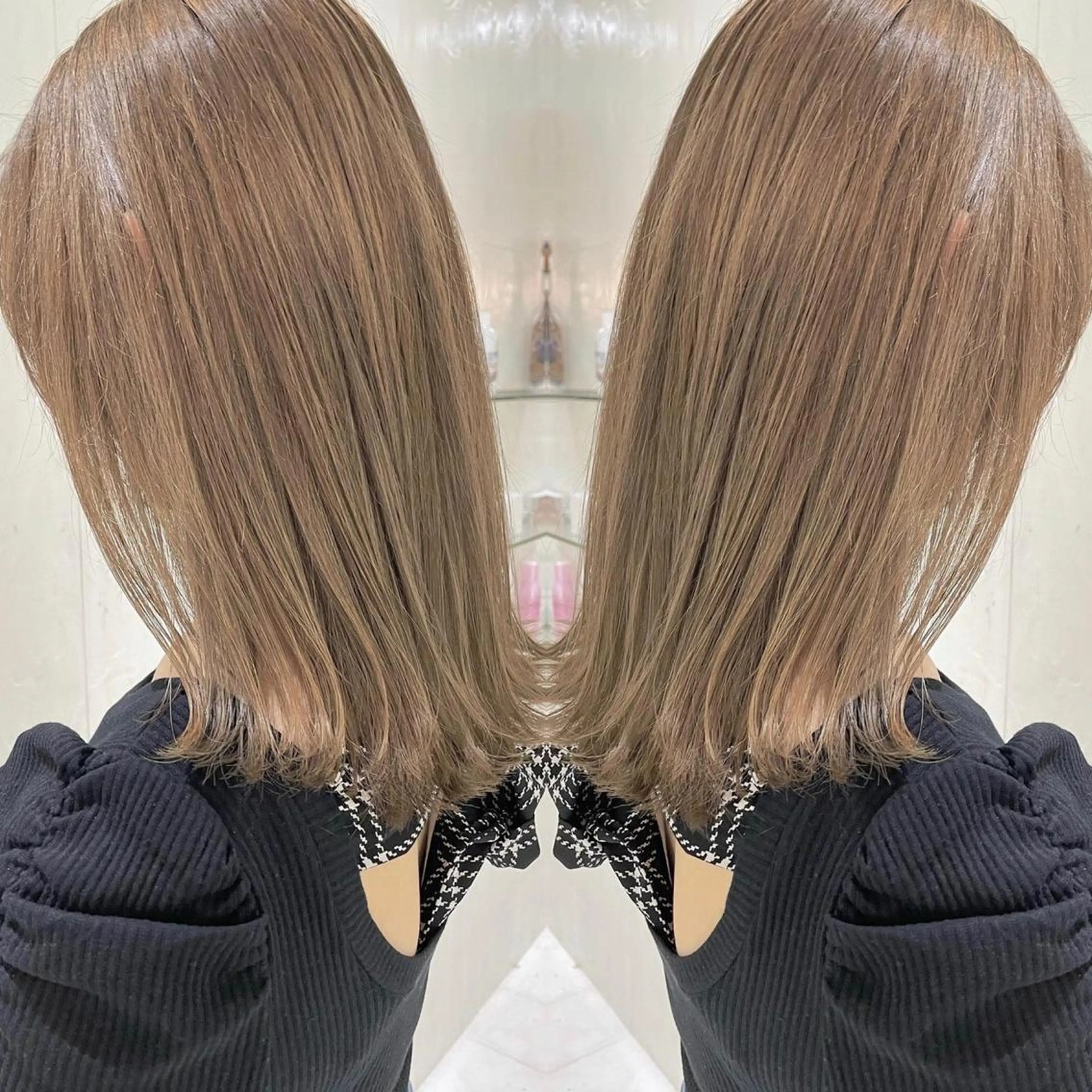 ミディアム カラー アッシュ 外国人風カラー レイヤーカット トリートメント ヘアカラー トリートメント 河合秀明/ショート /ボブ/レイヤーのヘアスタイル