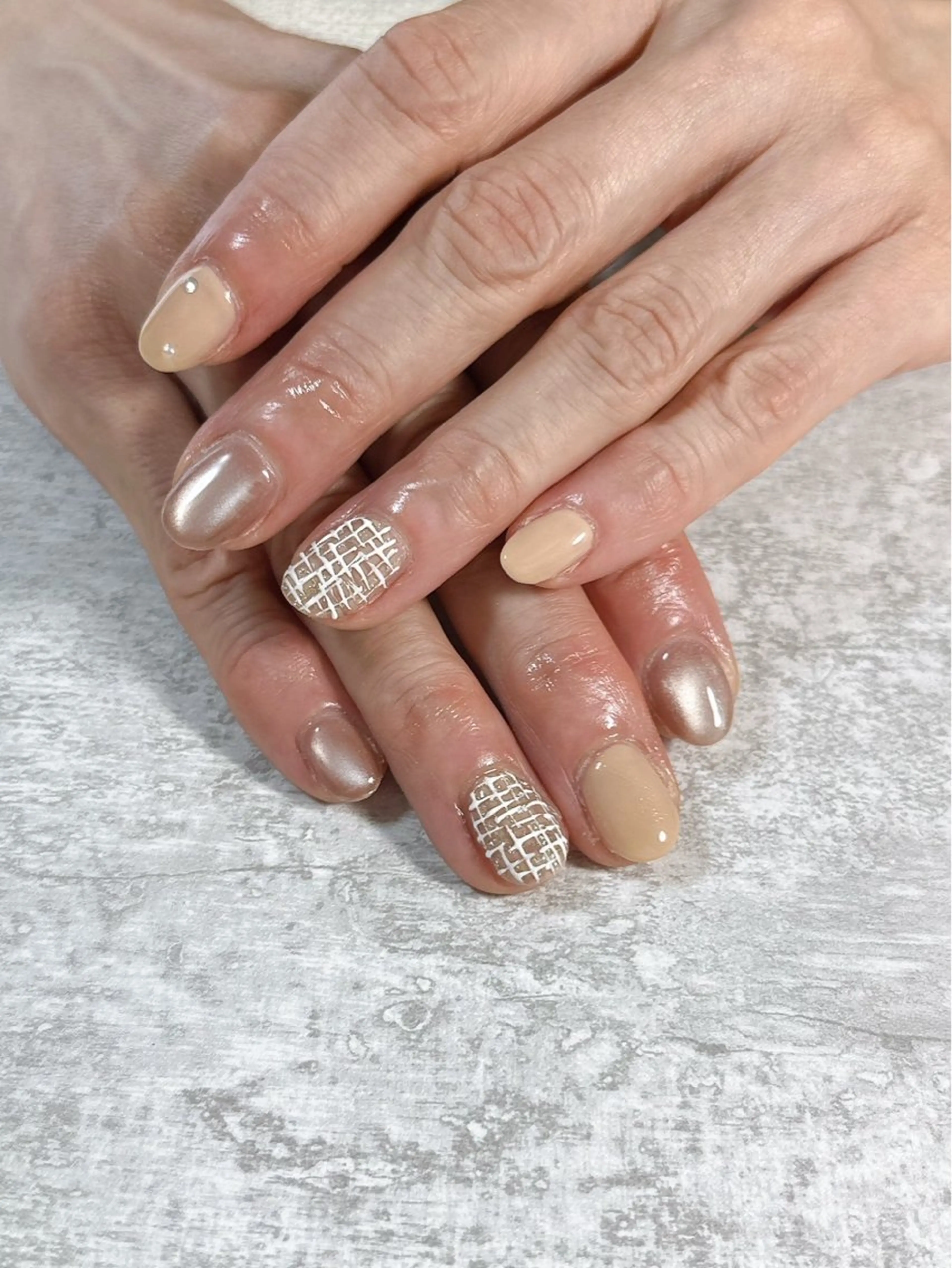 ネイル オーロラネイル フットネイル フレンチネイル ジェルネイル マグネットネイル ハンドネイル Mogu nail 二子玉川のネイルデザイン