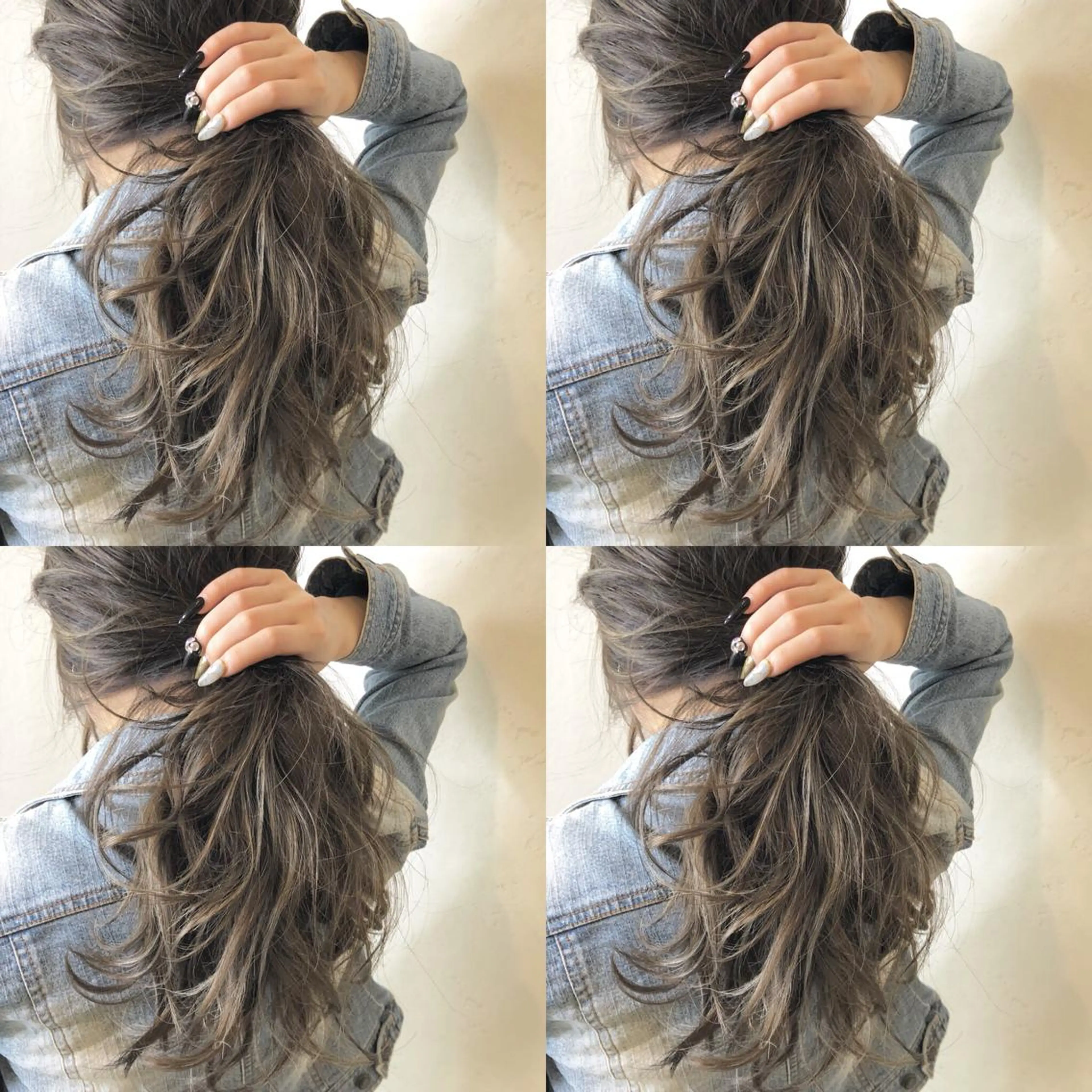 ミディアム カラー アディクシーカラー アッシュ 透明感カラー グレージュ ハイライトカラー ヘアカラー JIL BLAN 京都のヘアスタイル