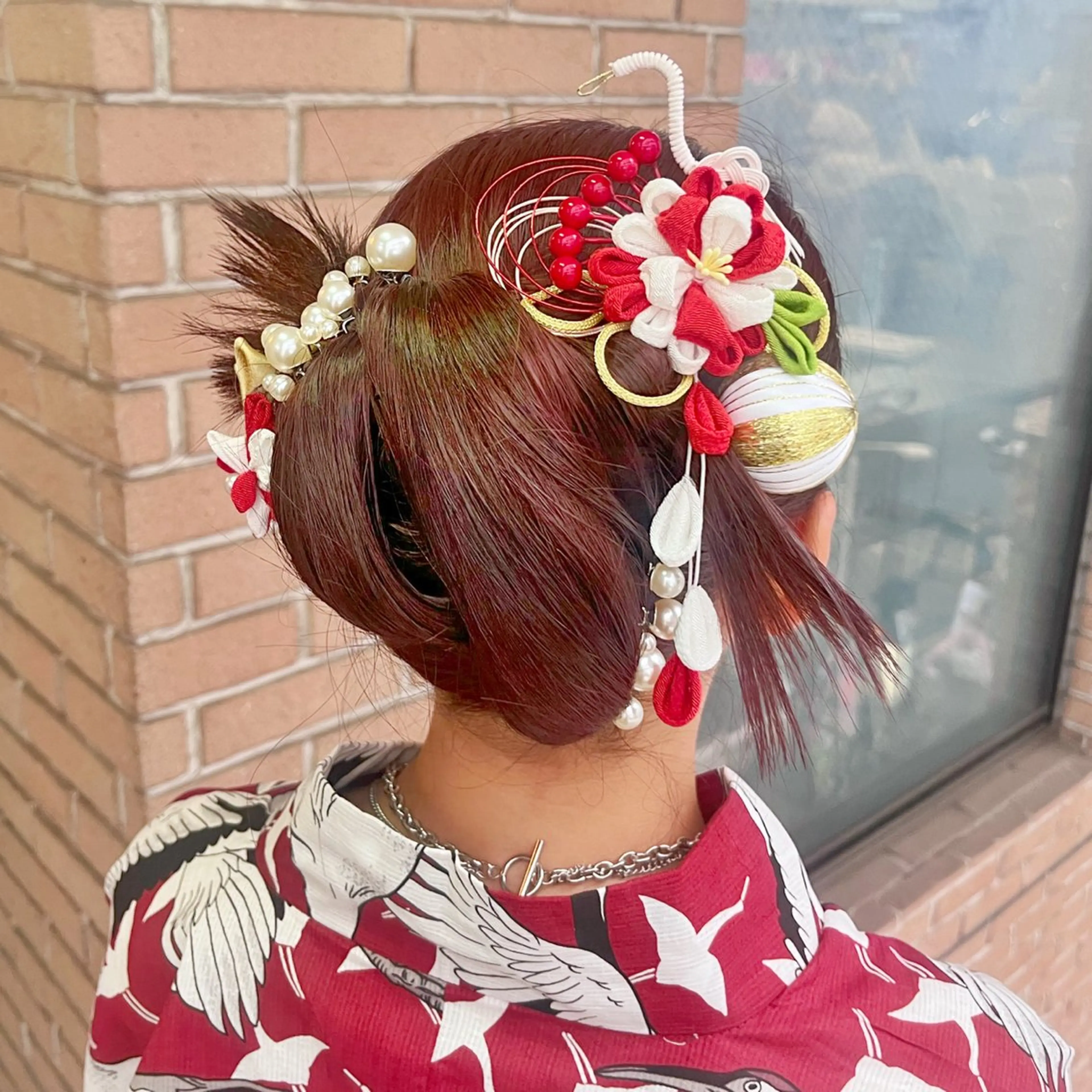 カラー ヘアアレンジ ヘアセット ピンクカラー🩷 ヘアセットＮＯ.1のヘアスタイル