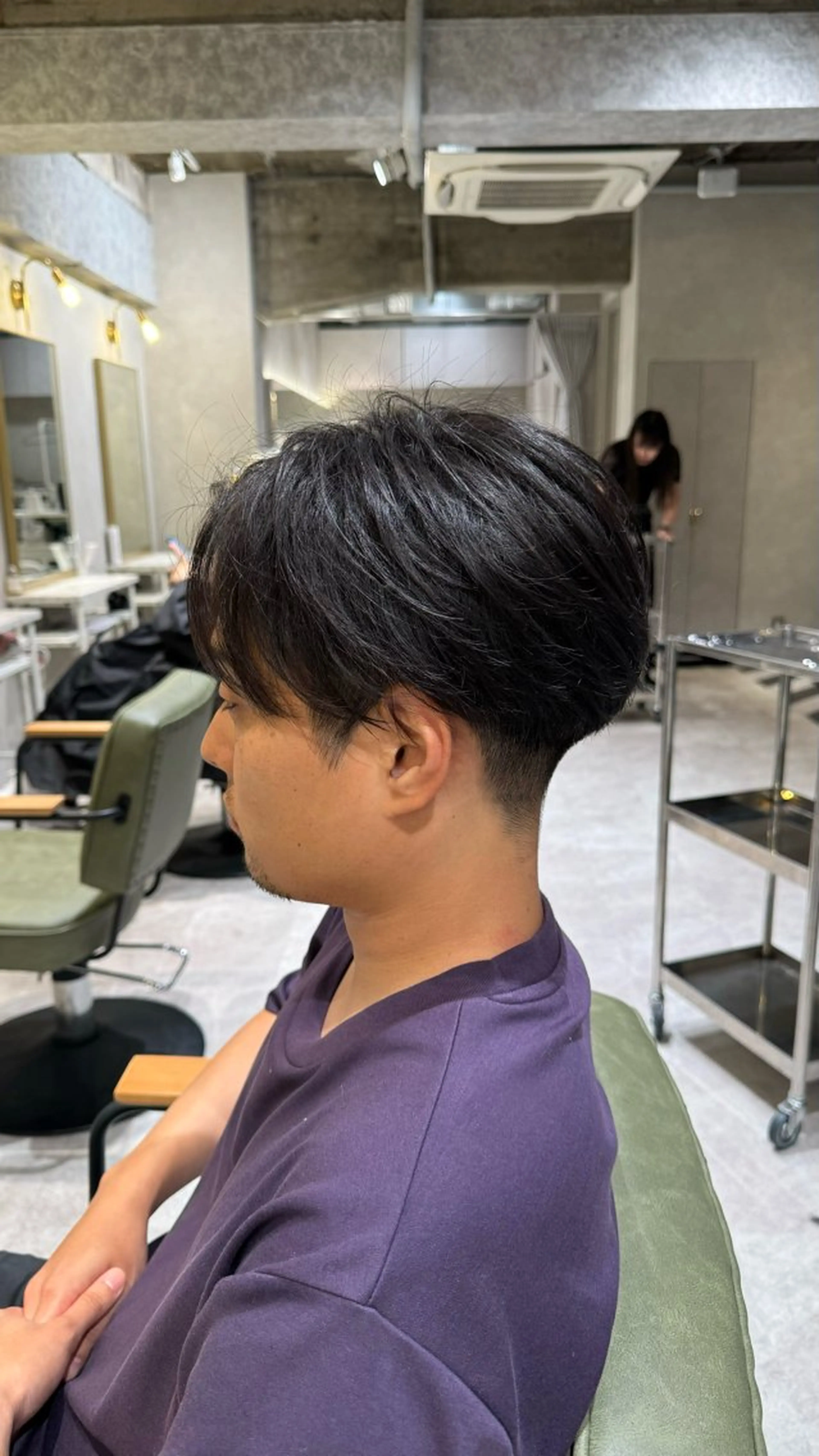 メンズ センターパート 再現性の高いパーマ 🌀ふうき🌀のヘアスタイル