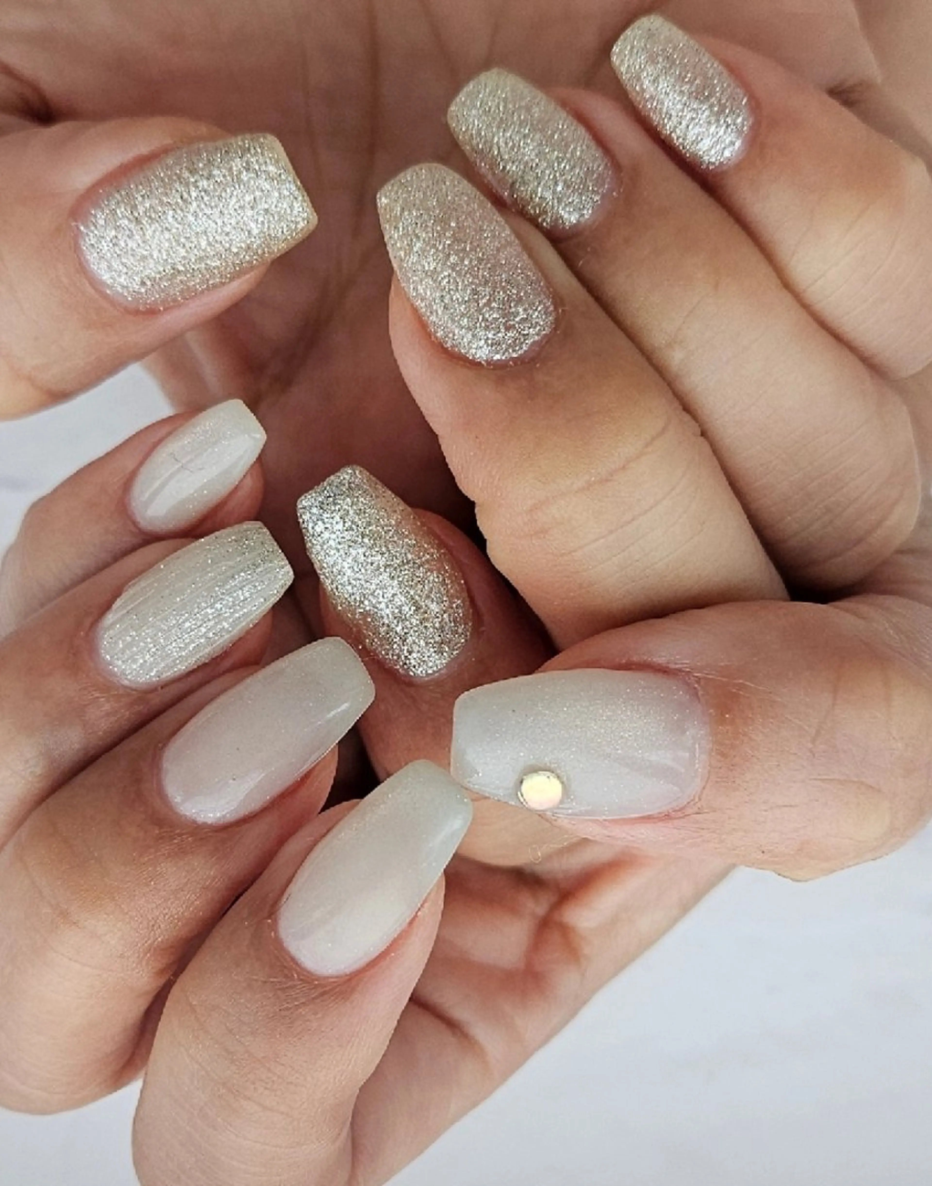 ネイル フラッシュネイル ホワイト ハンドネイル Noah'snail   のネイルデザイン