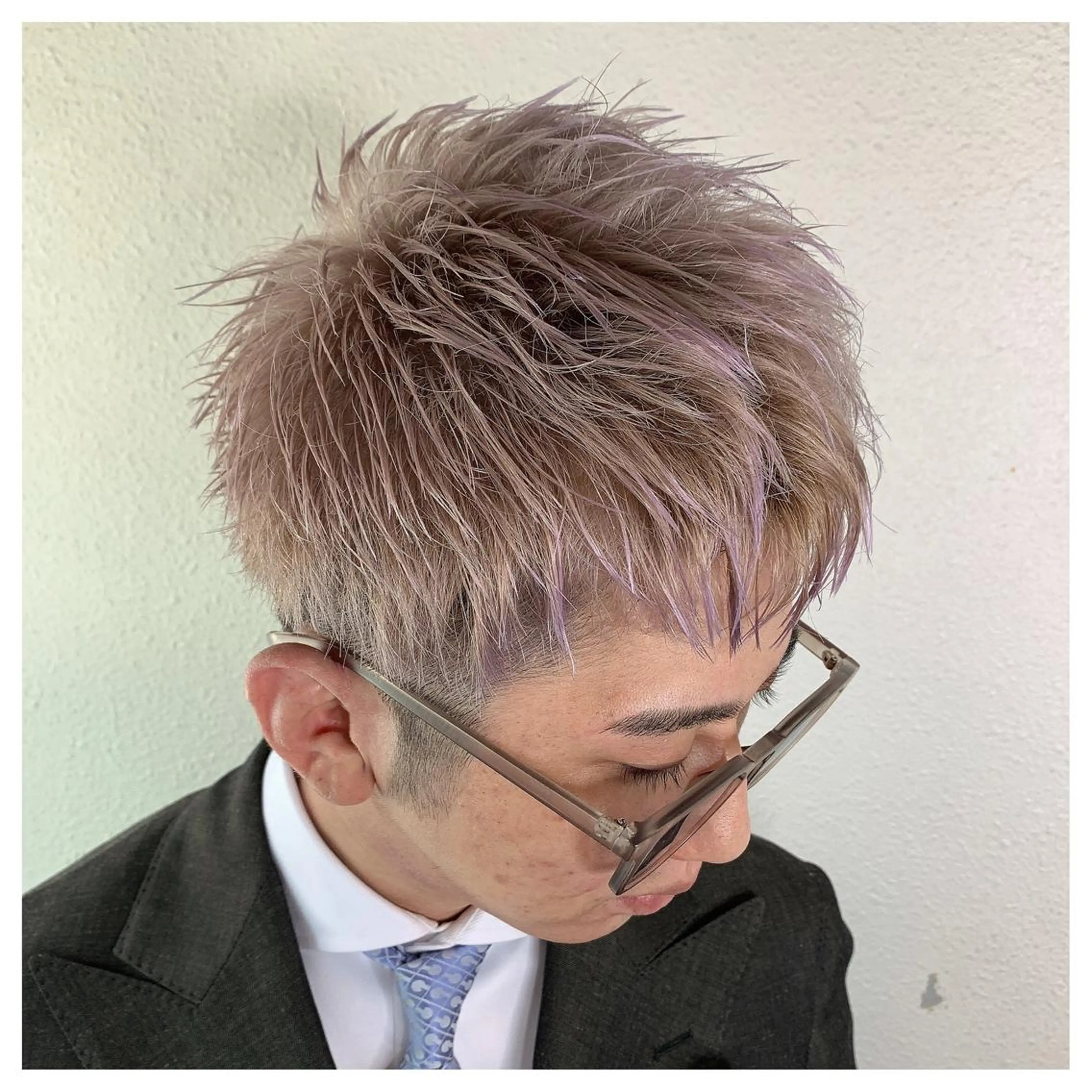 【男性限定】イケメンオフィスショート束感メンズカットの写真