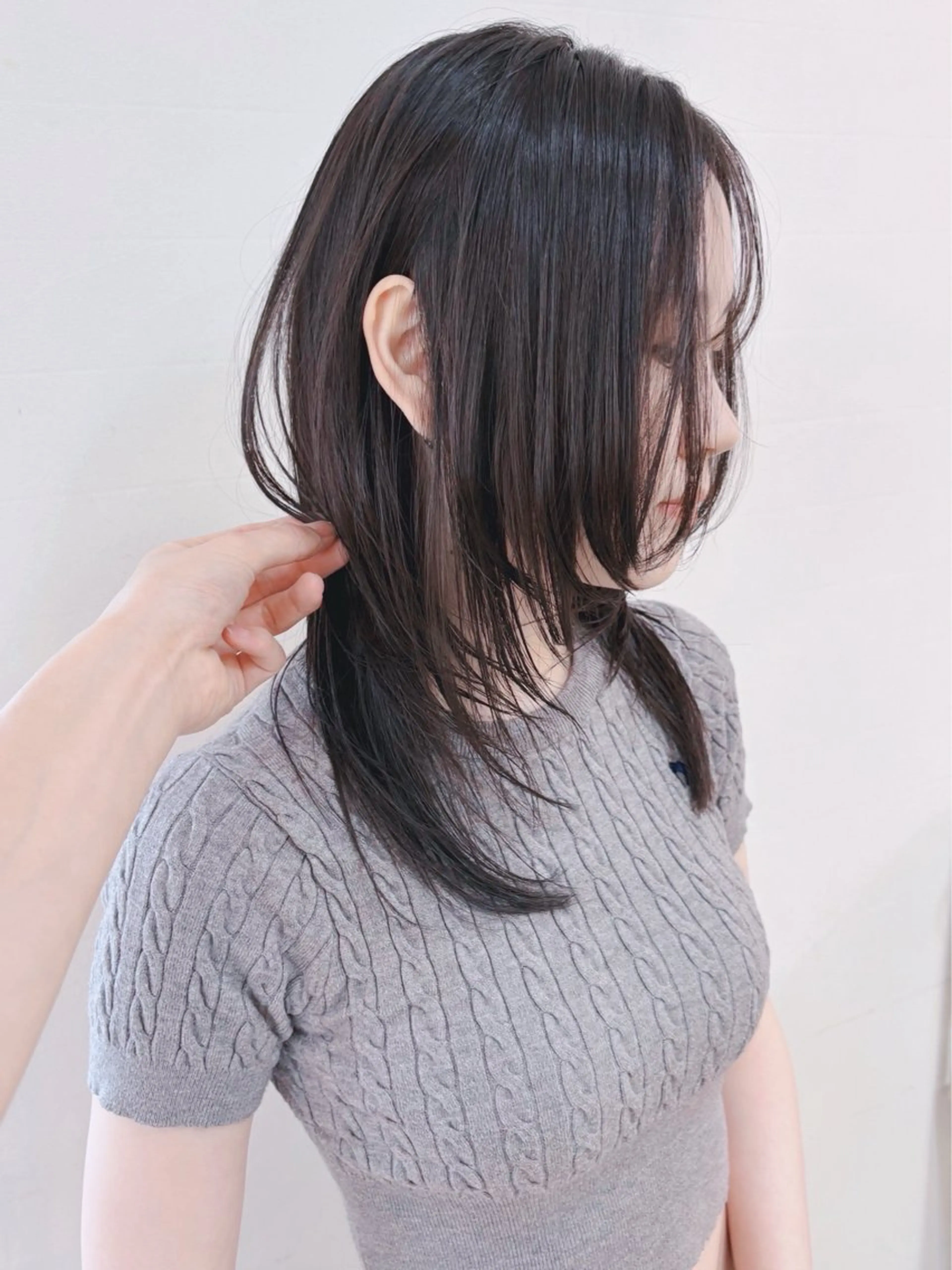 セミロング レイヤーカット カット ウルフ／レイヤー 🐺🌀寺門和紗のヘアスタイル