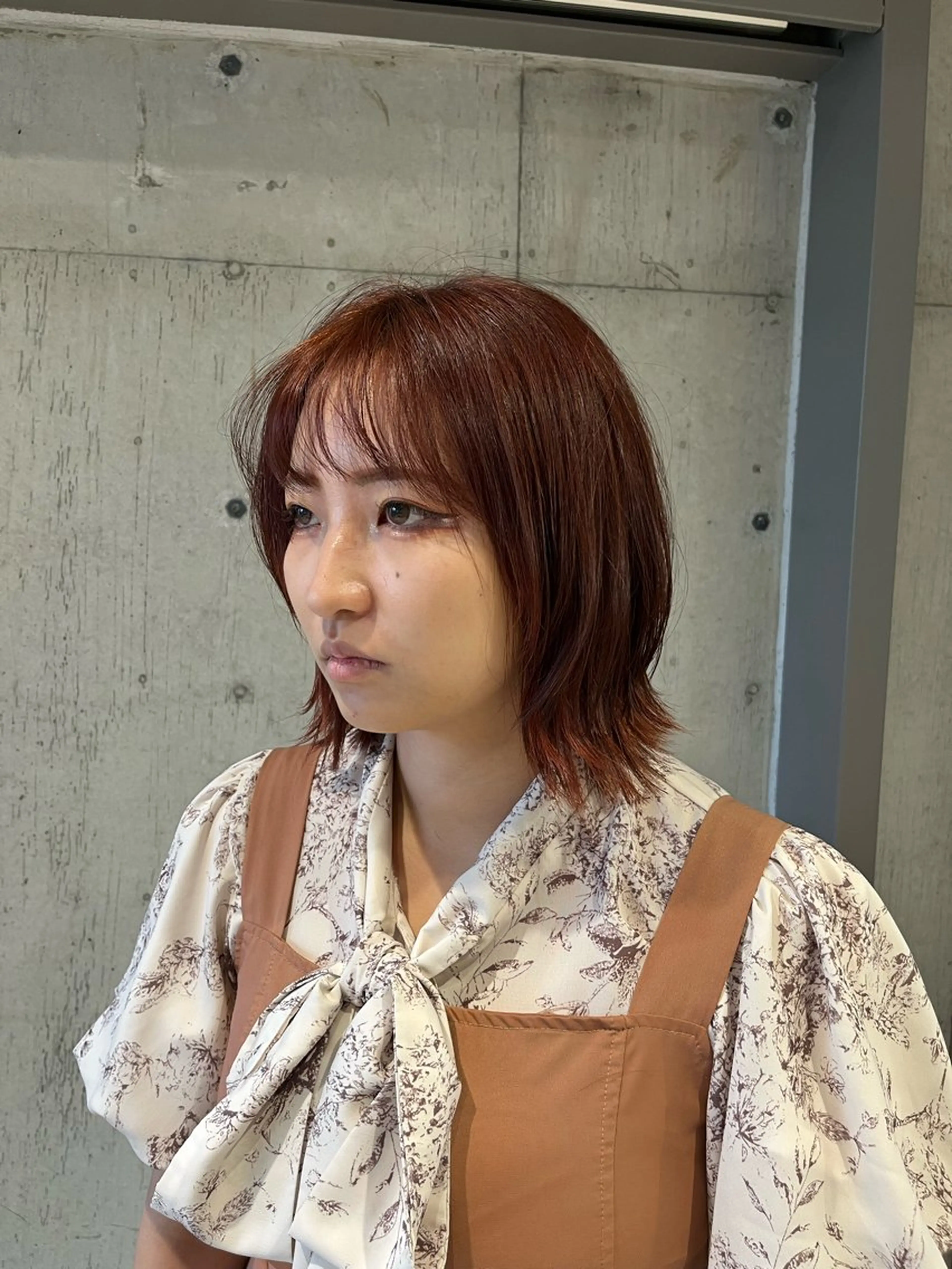 ミディアム カラー ヘアアレンジ カット ヘアカラー トリートメント 傷ませないカラー・ ボブ・リクト📸のヘアスタイル