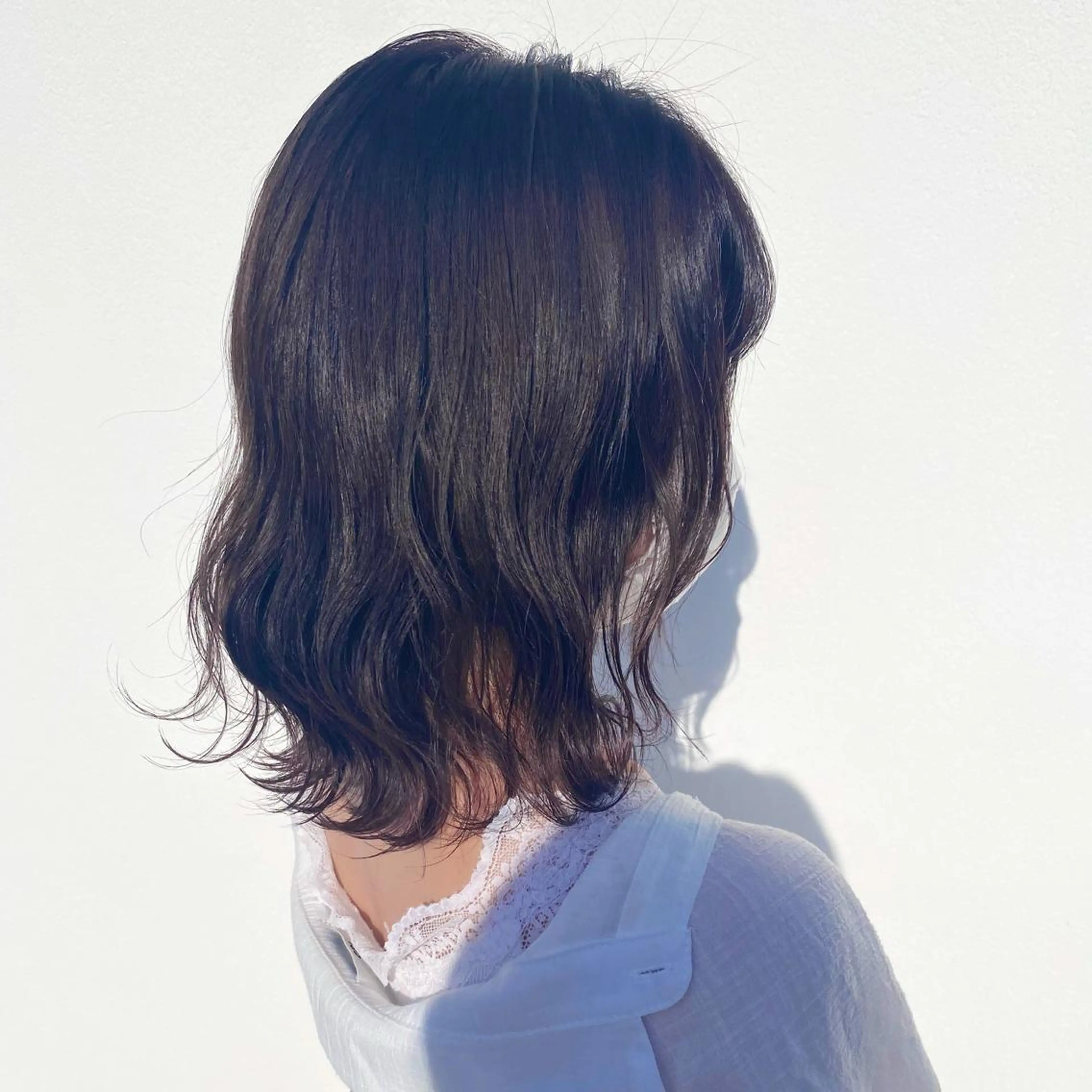 ミディアム ミストバング ハイライト 髪質改善 ヨシンモリ 韓国風ヘア ヘアカラー 韓国ヘア特化 💟 ララア 💟のヘアスタイル