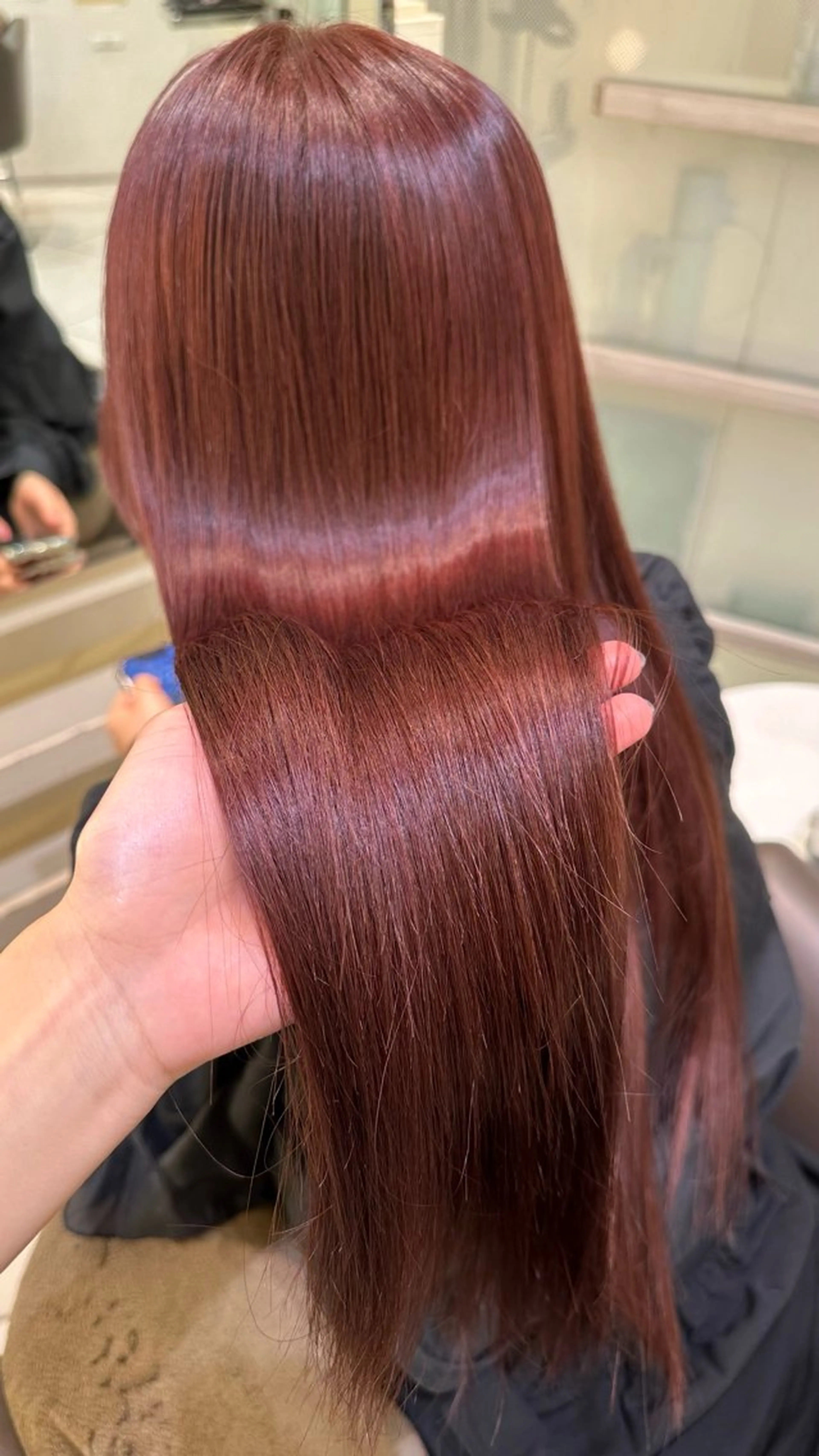 ロング カラー ピンクカラー 🤎ハイライト/ 艶カラー/銀座🤎のヘアスタイル
