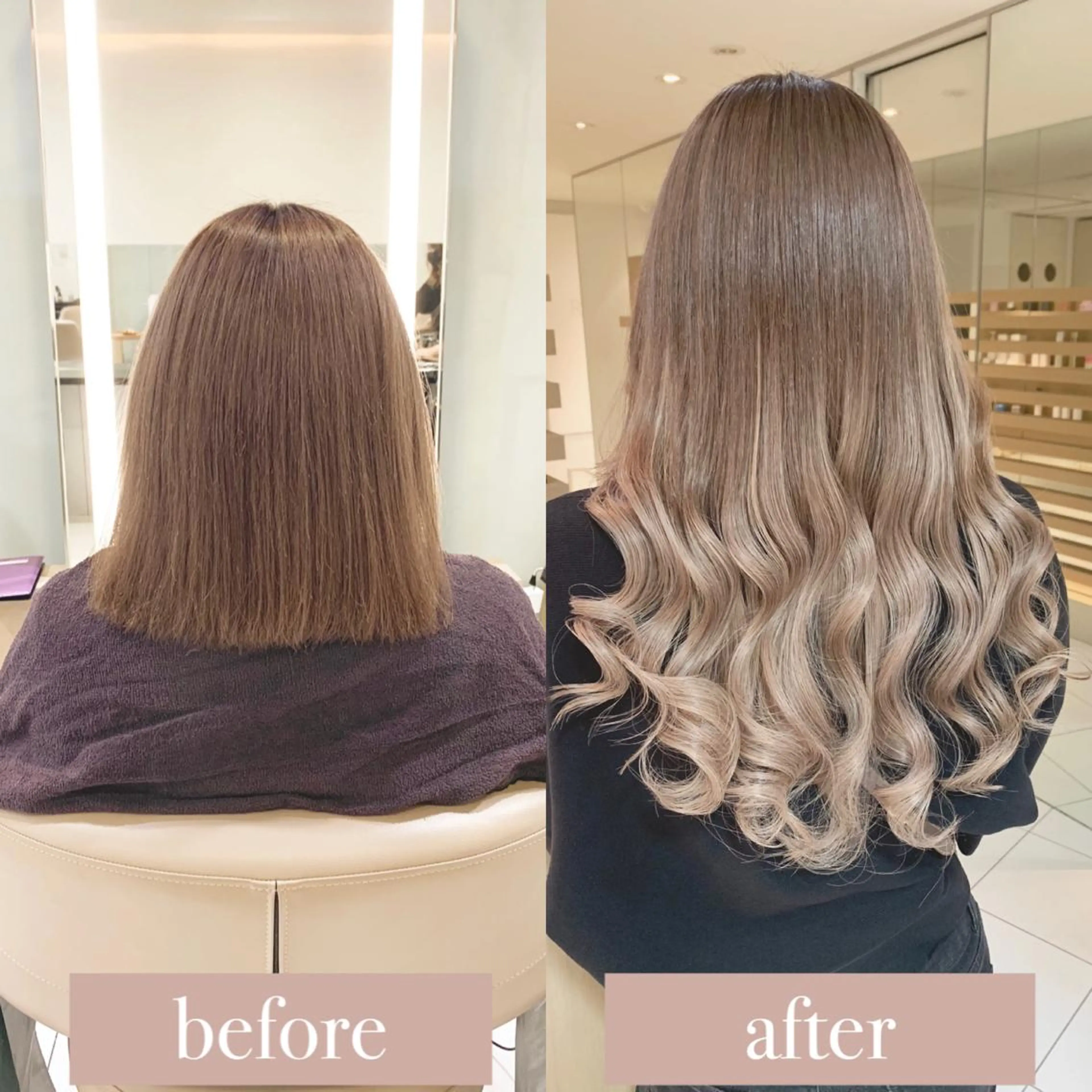 セミロング カラー シールエクステ エクステ エクステ　ユノキ リョウタのヘアスタイル
