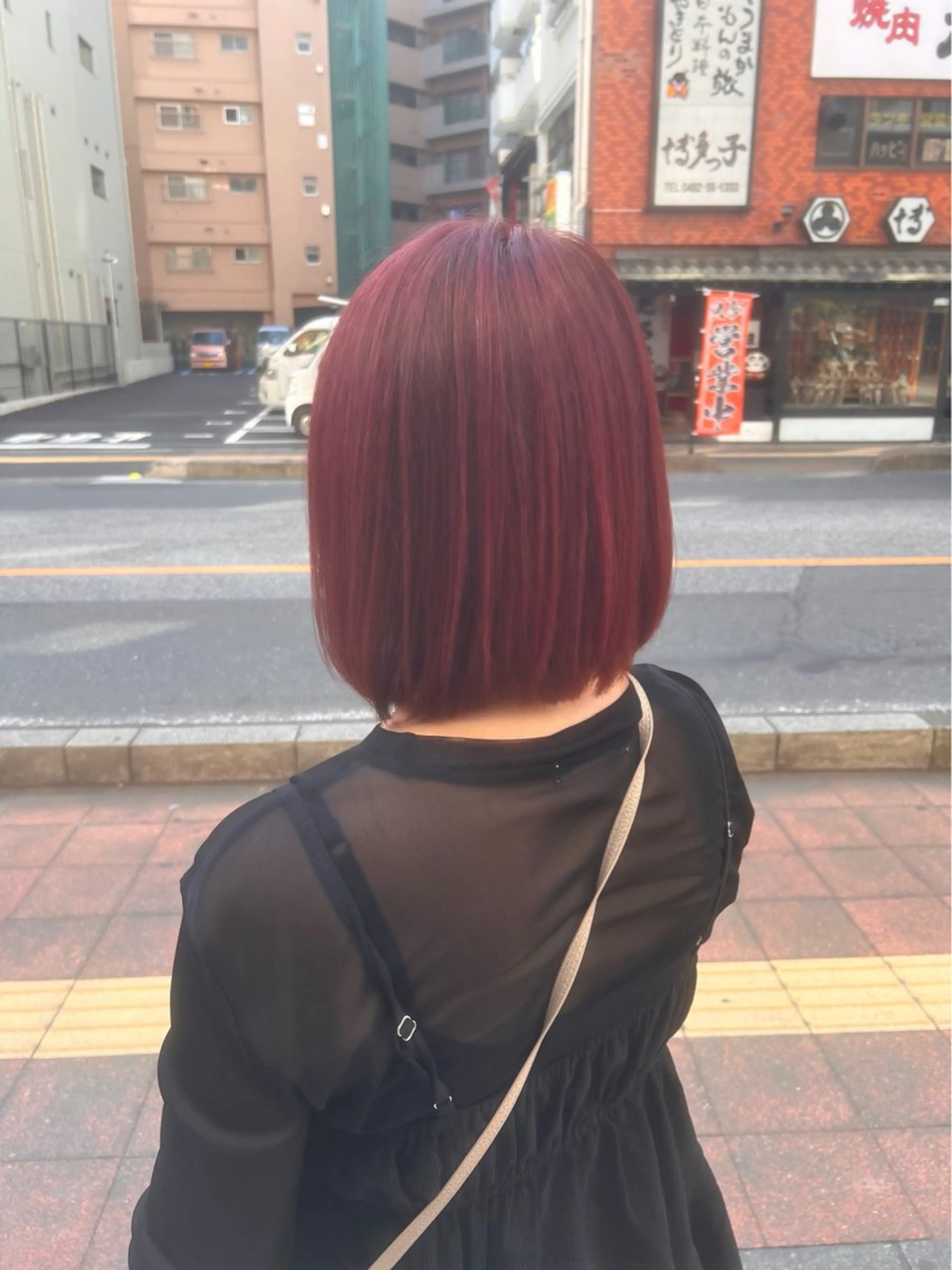 ミディアム カラー カット ヘアカラー アザマ　ヤスカツ _rosso 川口のヘアスタイル
