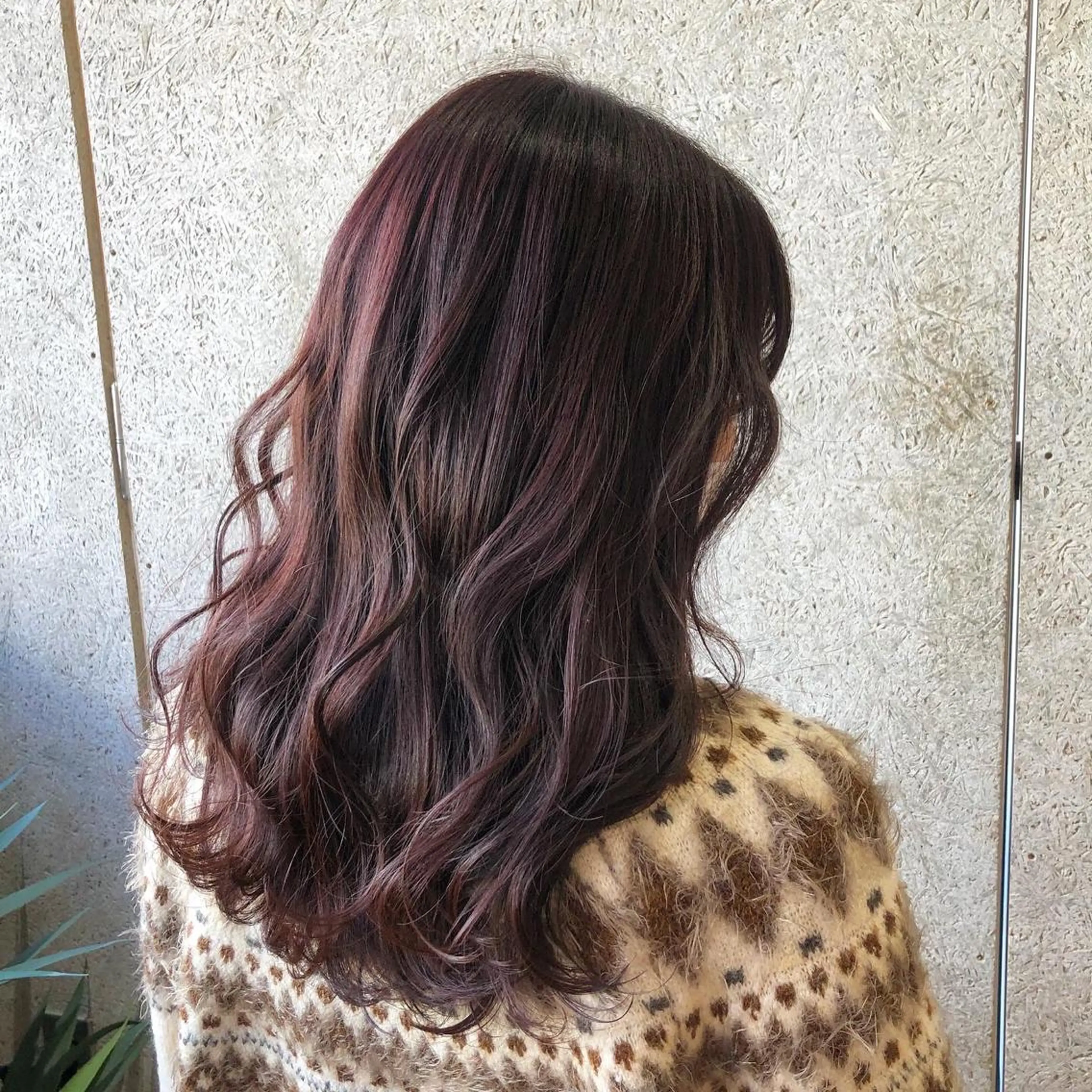 セミロング カラー La fith  hair  fun所属・植田 彩のヘアスタイル