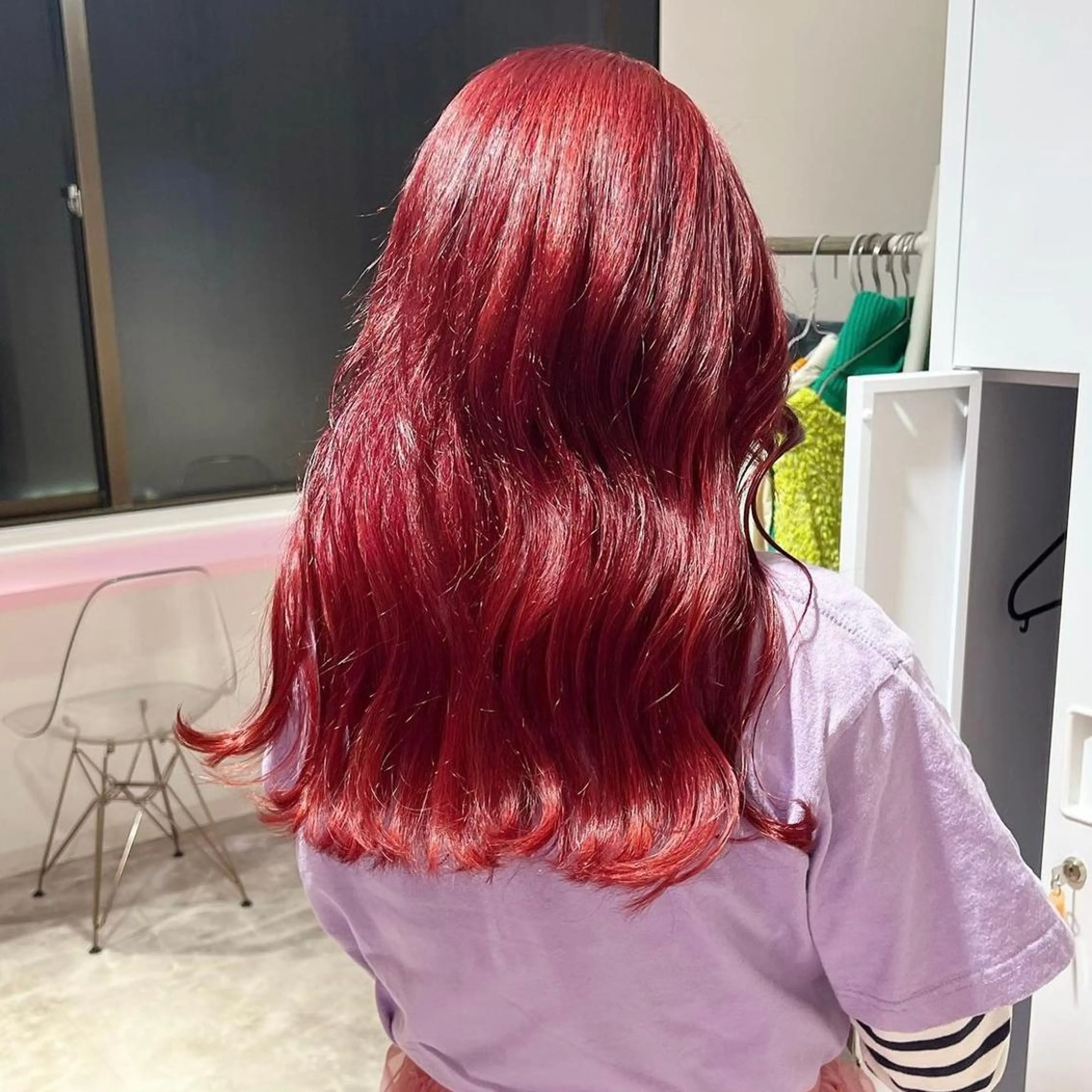 セミロング カラー 🎀ダブルカラー/ ピンク×ガーリー🎀のヘアスタイル