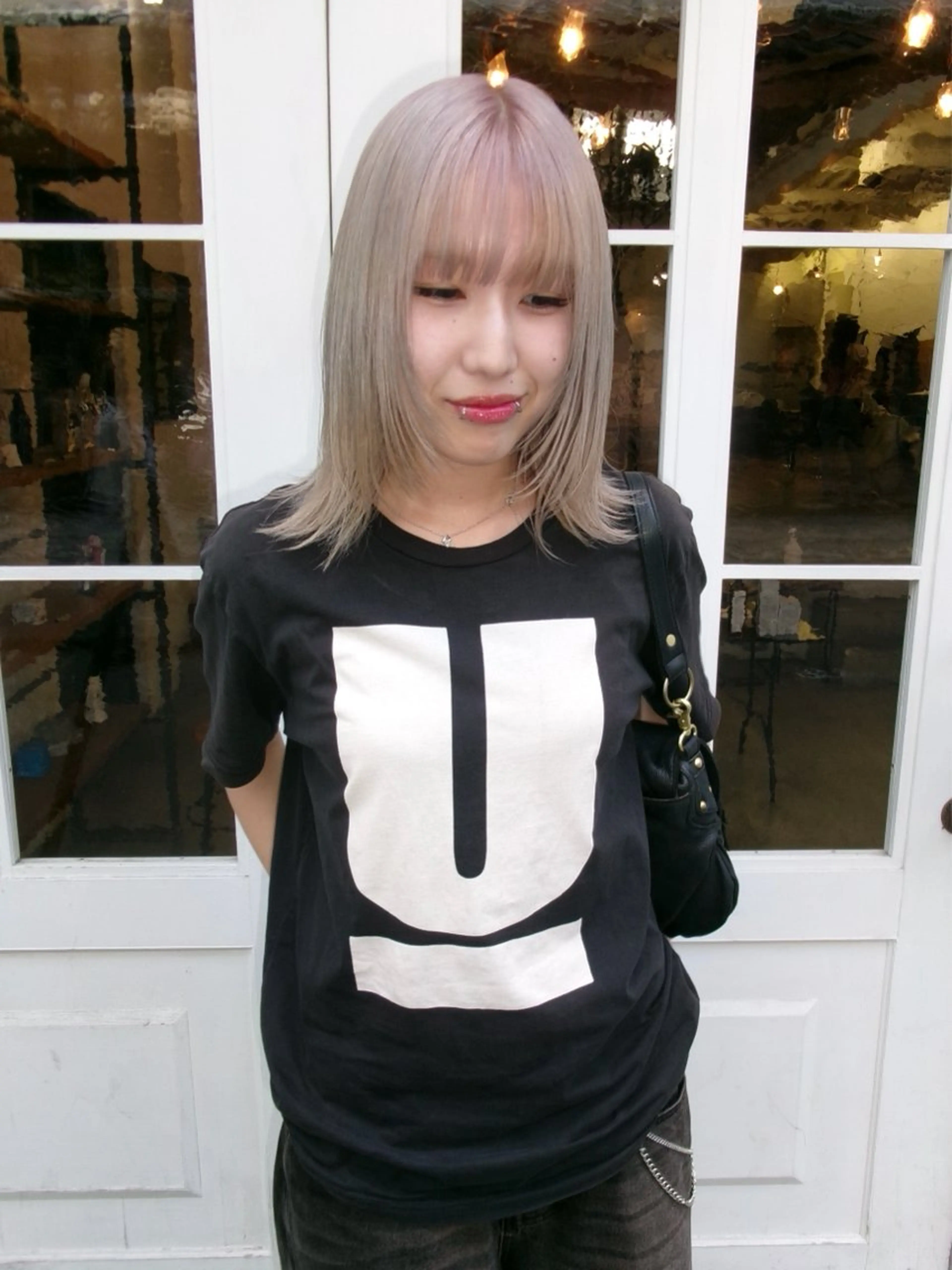 セミロング カラー Rubik’s Shelter by TOKYO所属・レイヤー/ハイトーン /ボルドー☆タクト☆のヘアスタイル