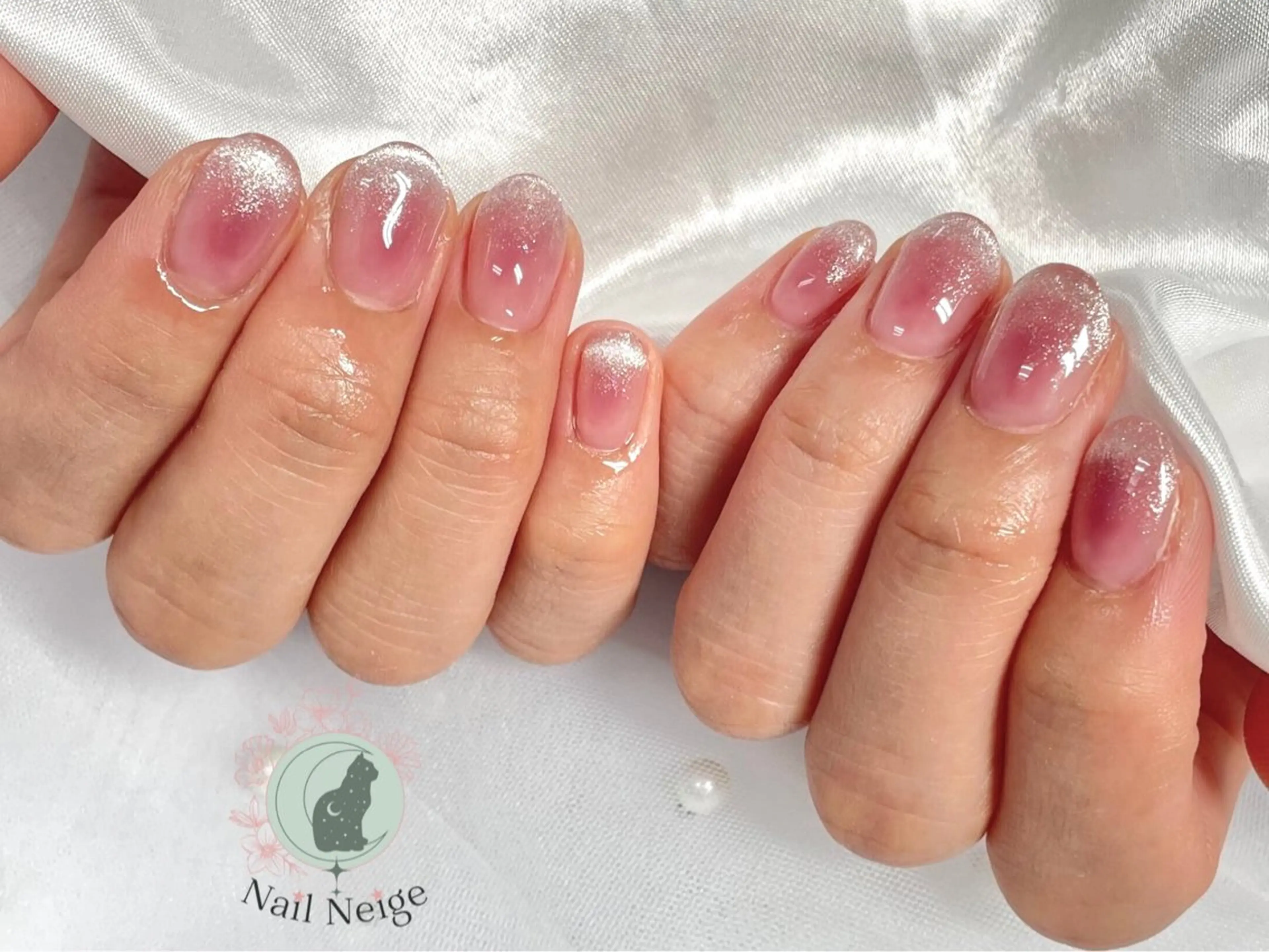 ネイル チークネイル ジェルネイル マグネットネイル 持ち込み パラジェル ハンドネイル Nail Neige🐈🌙のネイルデザイン