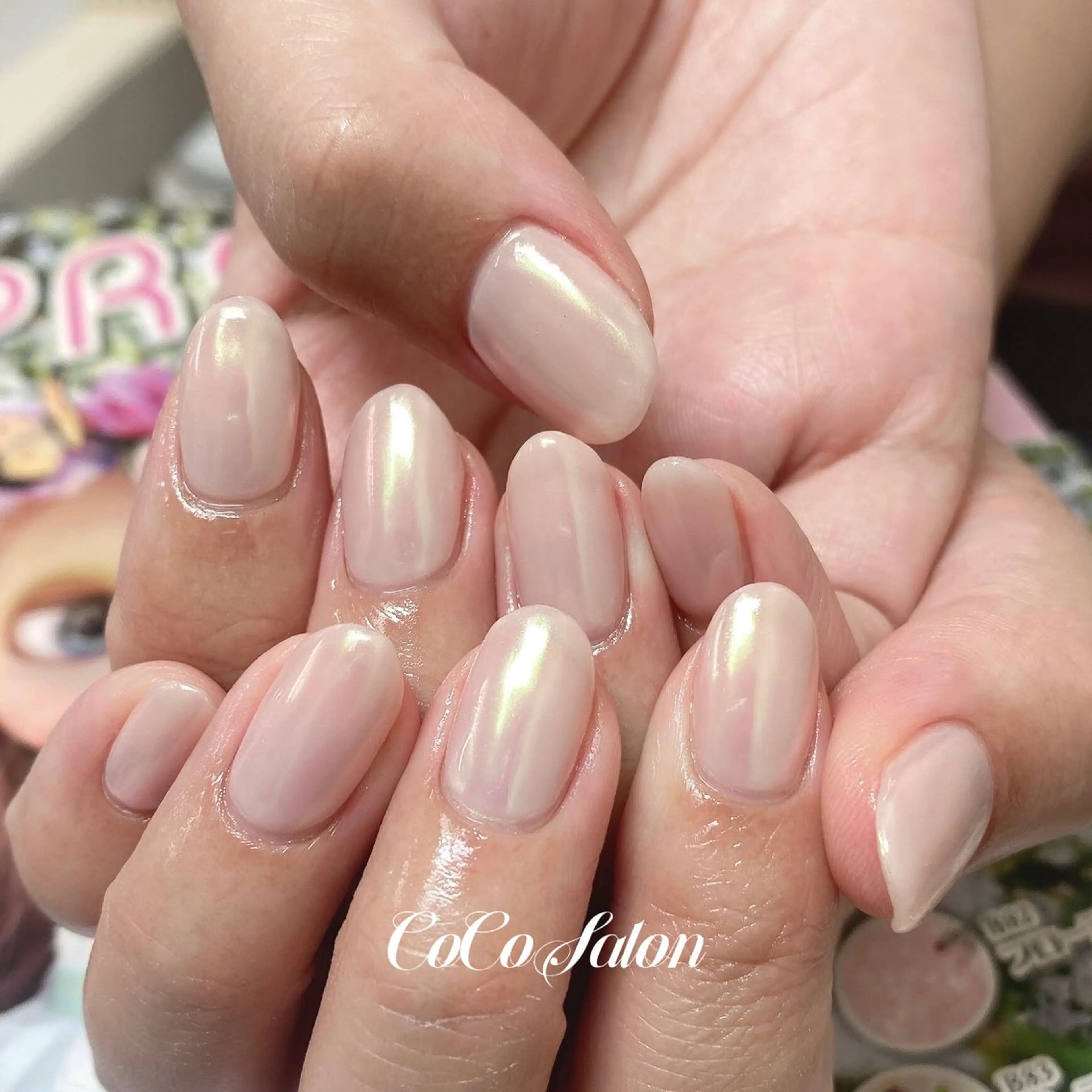 ネイル オーロラネイル ジェルネイル ミラーネイル ワンカラーネイル シンプルネイル CoCo Salon ネイル/睫毛/脱毛のネイルデザイン