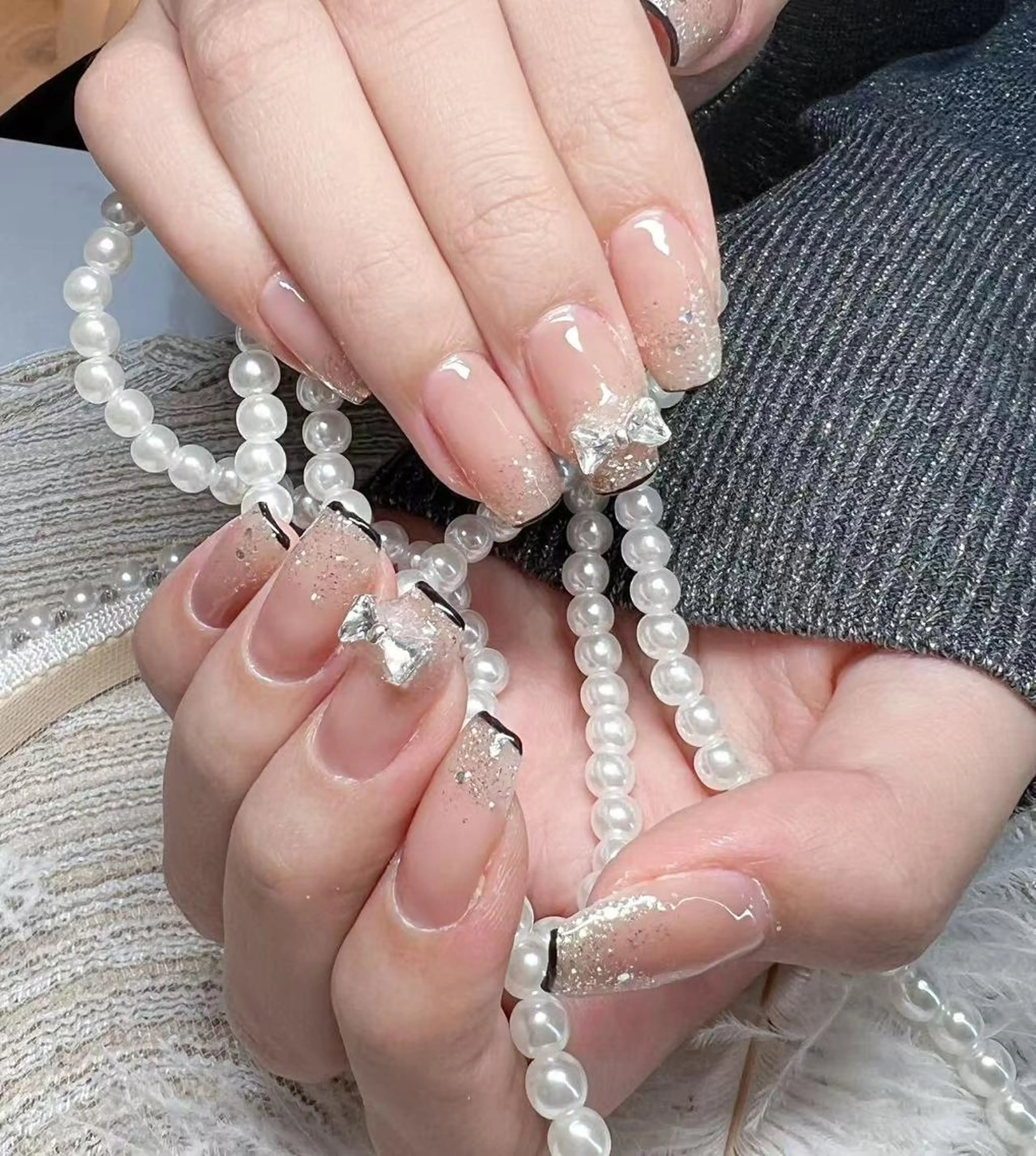 ストーン&パーツ付き放題💗ジェルオフ付き💗 長さ出し＋¥2,000（10本）の写真